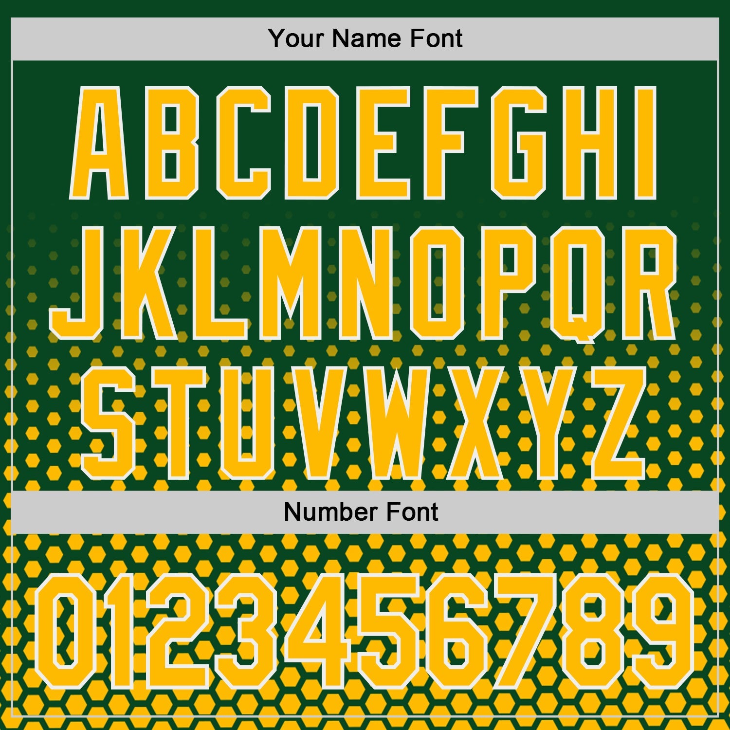 Custom Green Gold-White Geometric Hexagonal Dot Gradient Authentic Baseball Jersey view 5