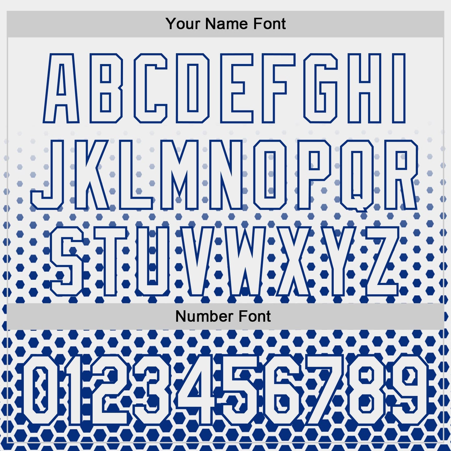 Custom White-Royal Geometric Hexagonal Dot Gradient Authentic Baseball Jersey view 5