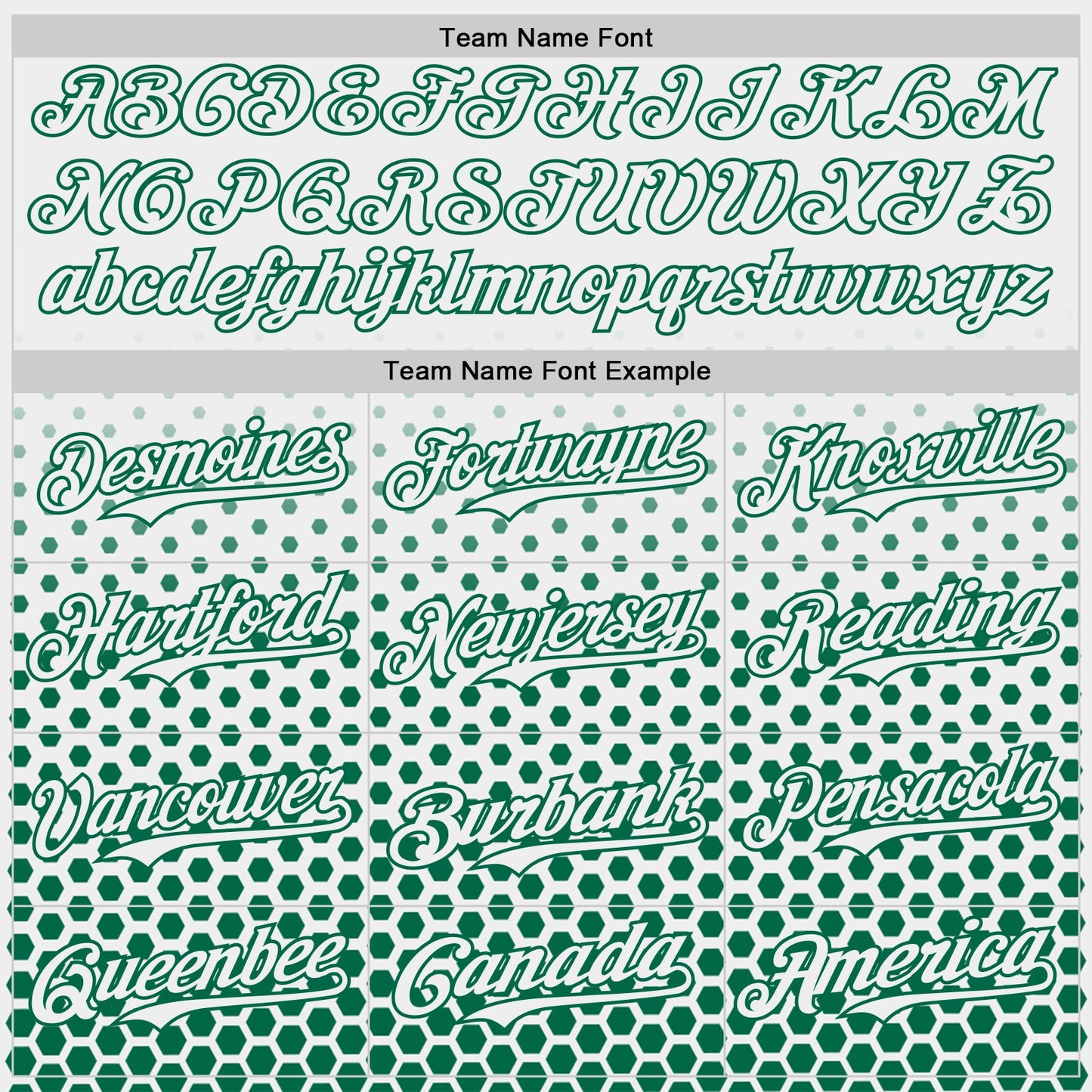 Custom White-Kelly Green Geometric Hexagonal Dot Gradient Authentic Baseball Jersey view 4