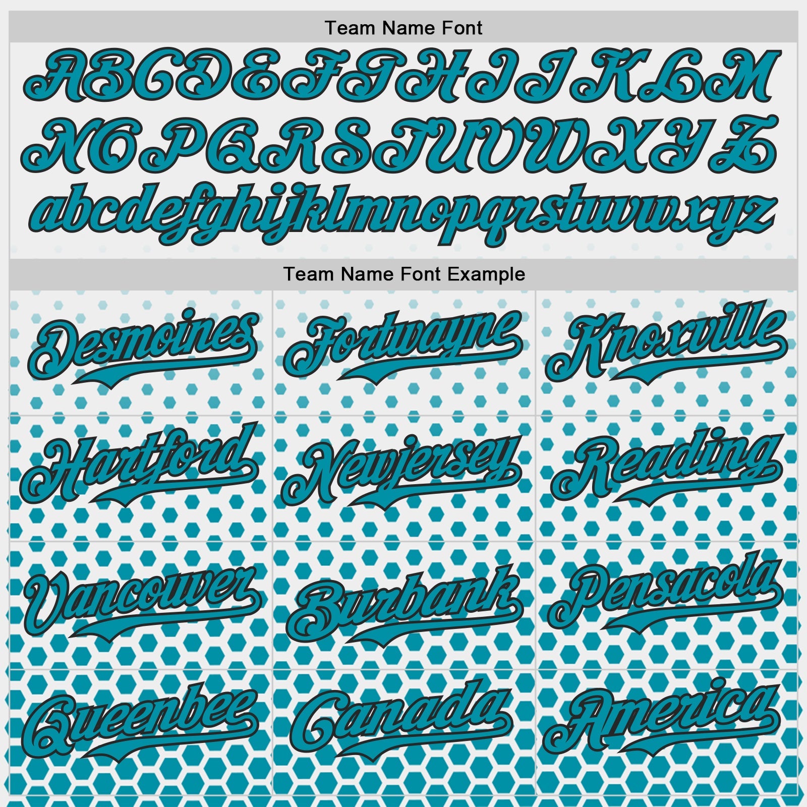 Custom White Teal-Black Geometric Hexagonal Dot Gradient Authentic Baseball Jersey view 4