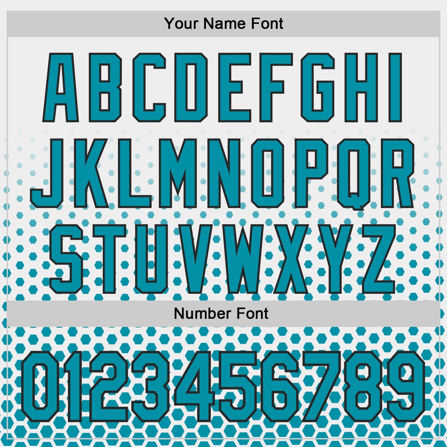 Custom White Teal-Black Geometric Hexagonal Dot Gradient Authentic Baseball Jersey view 5
