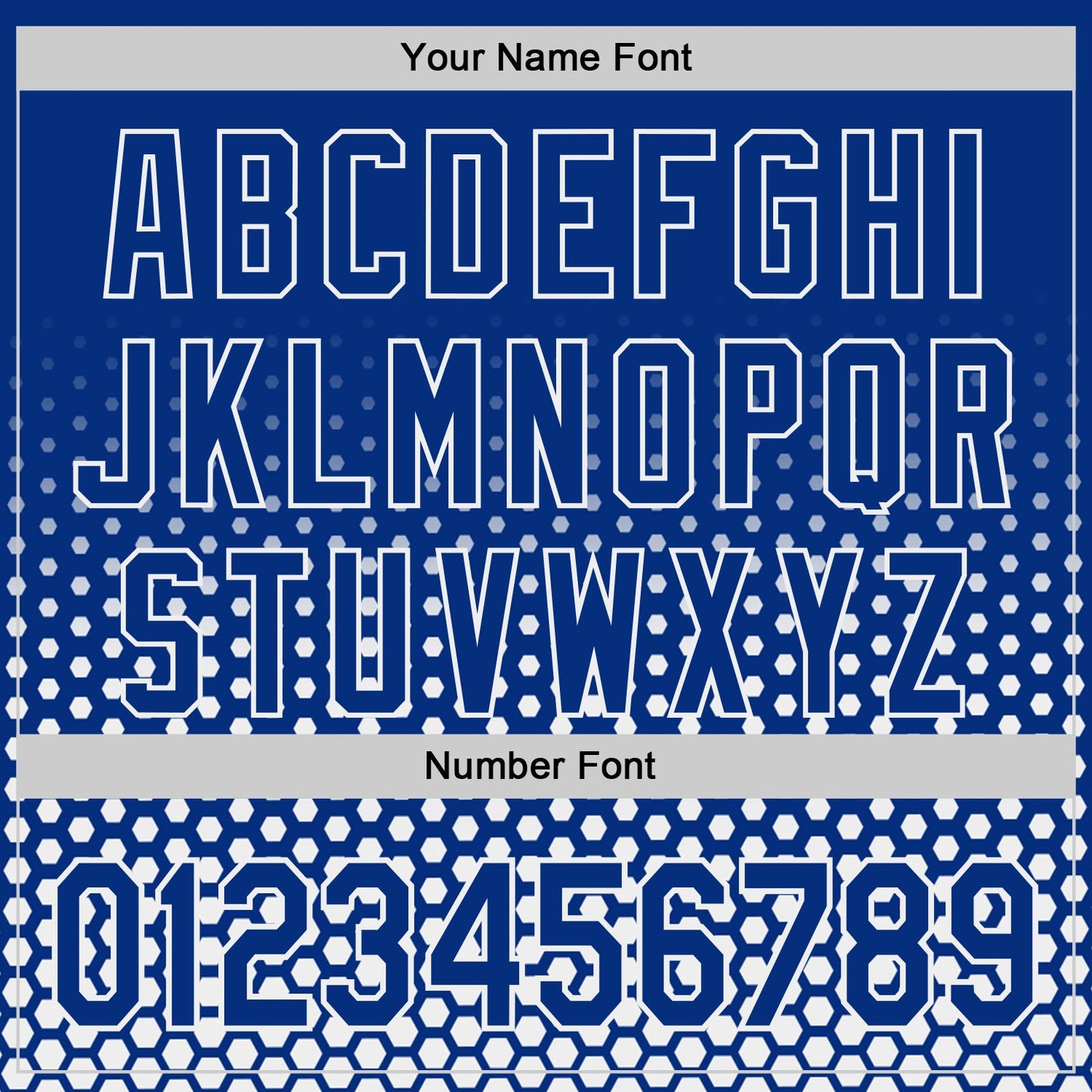 Custom Royal-White Geometric Hexagonal Dot Gradient Authentic Baseball Jersey view 5