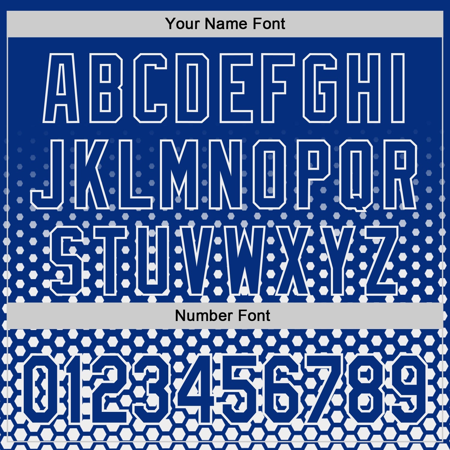 Custom Royal-White Geometric Hexagonal Dot Gradient Authentic Baseball Jersey view 5