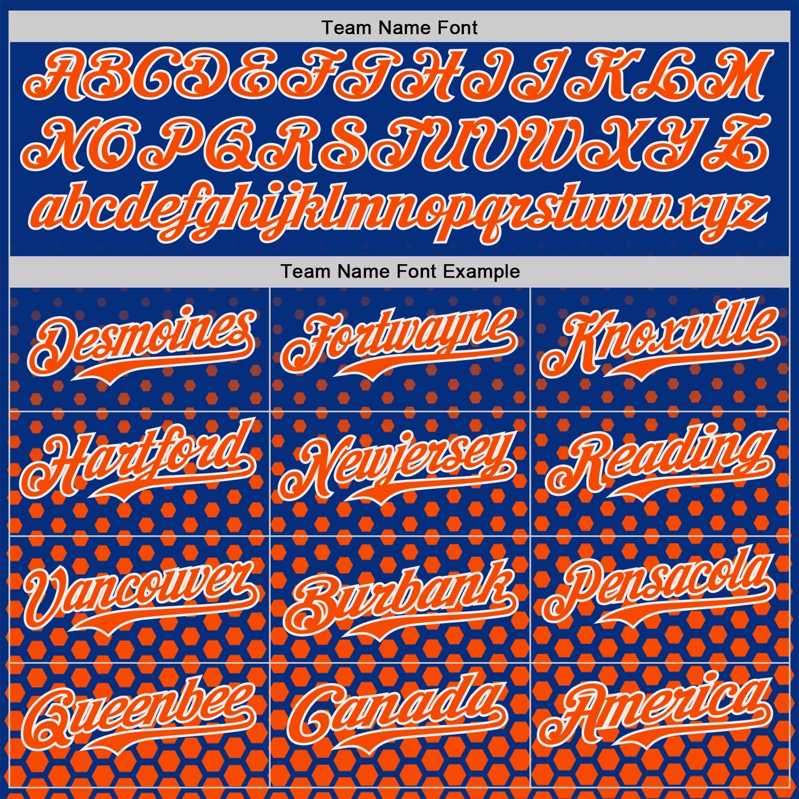 Custom Royal Orange-White Geometric Hexagonal Dot Gradient Authentic Baseball Jersey view 4