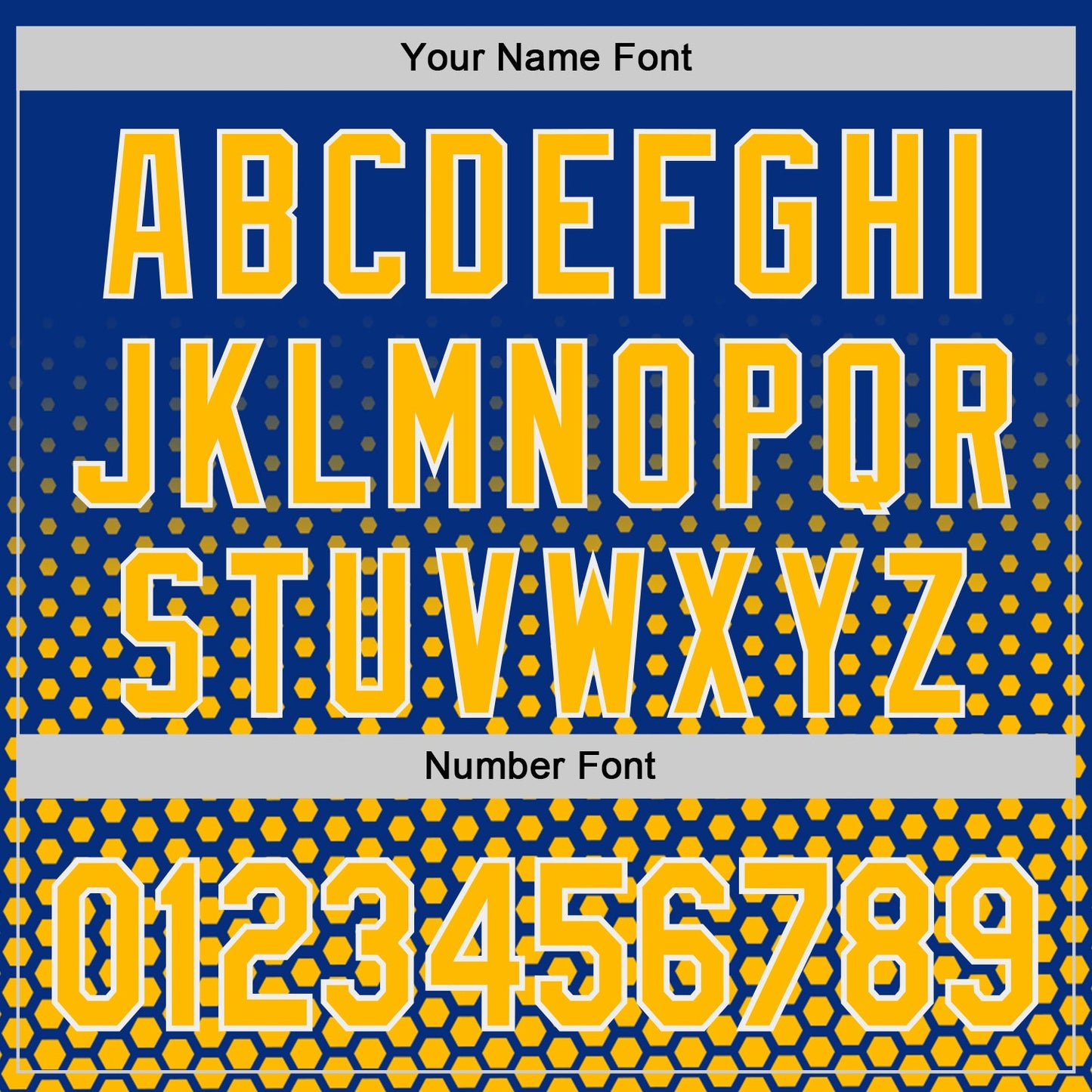 Custom Royal Gold-White Geometric Hexagonal Dot Gradient Authentic Baseball Jersey view 5