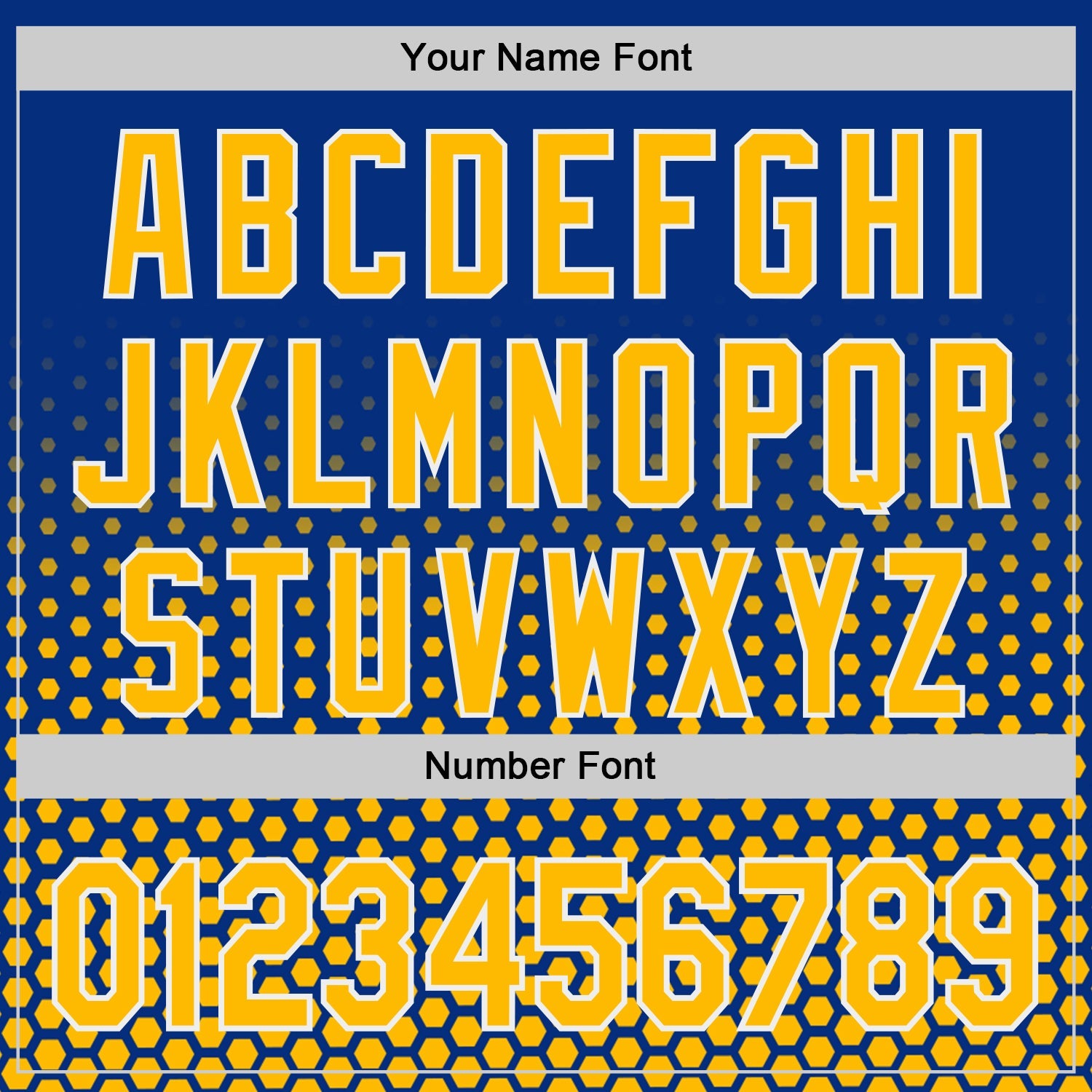 Custom Royal Gold-White Geometric Hexagonal Dot Gradient Authentic Baseball Jersey view 5