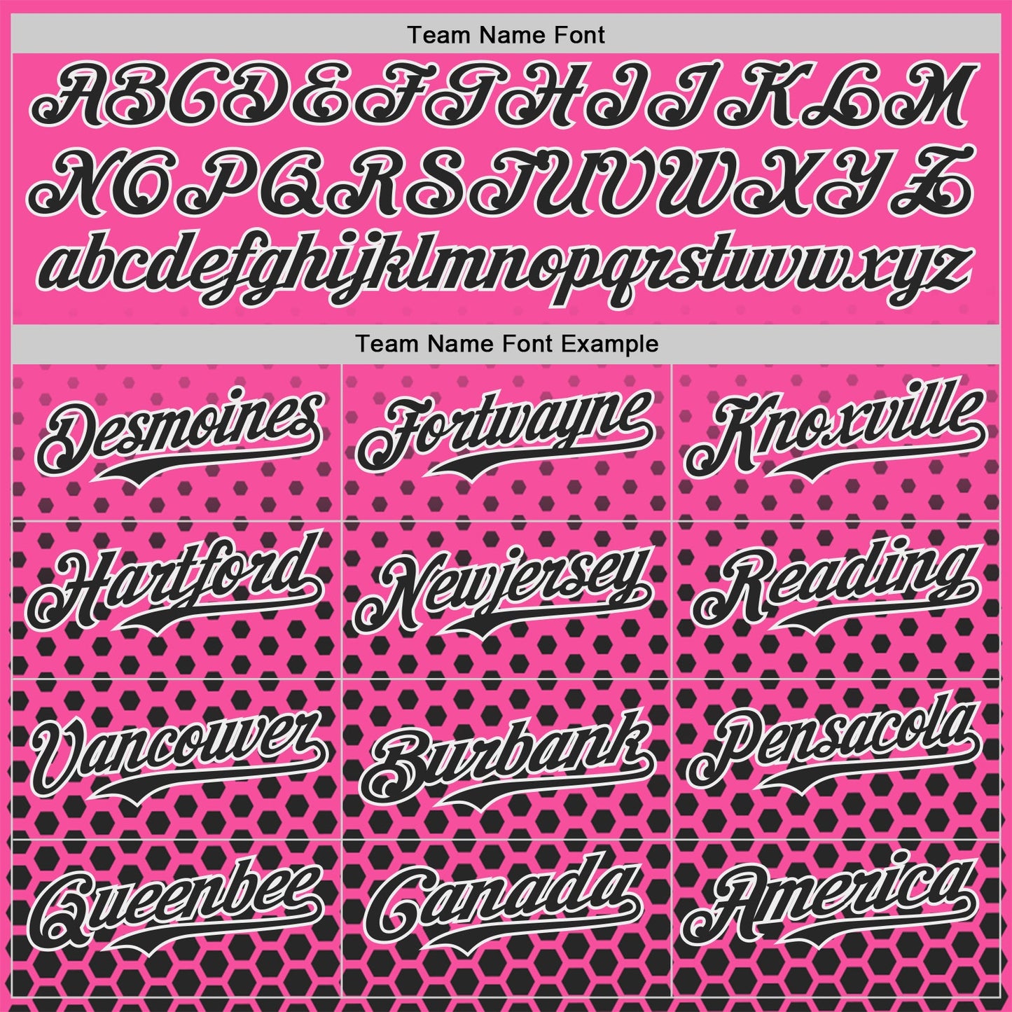 Custom Pink Black-White Geometric Hexagonal Dot Gradient Authentic Baseball Jersey view 4