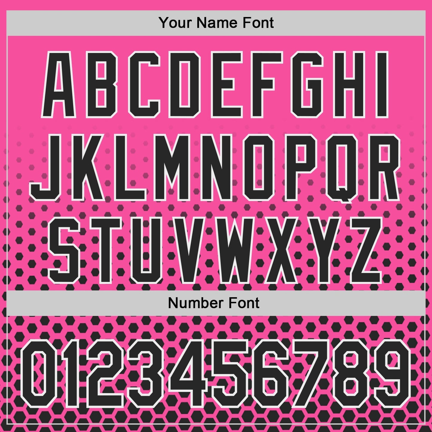 Custom Pink Black-White Geometric Hexagonal Dot Gradient Authentic Baseball Jersey view 5