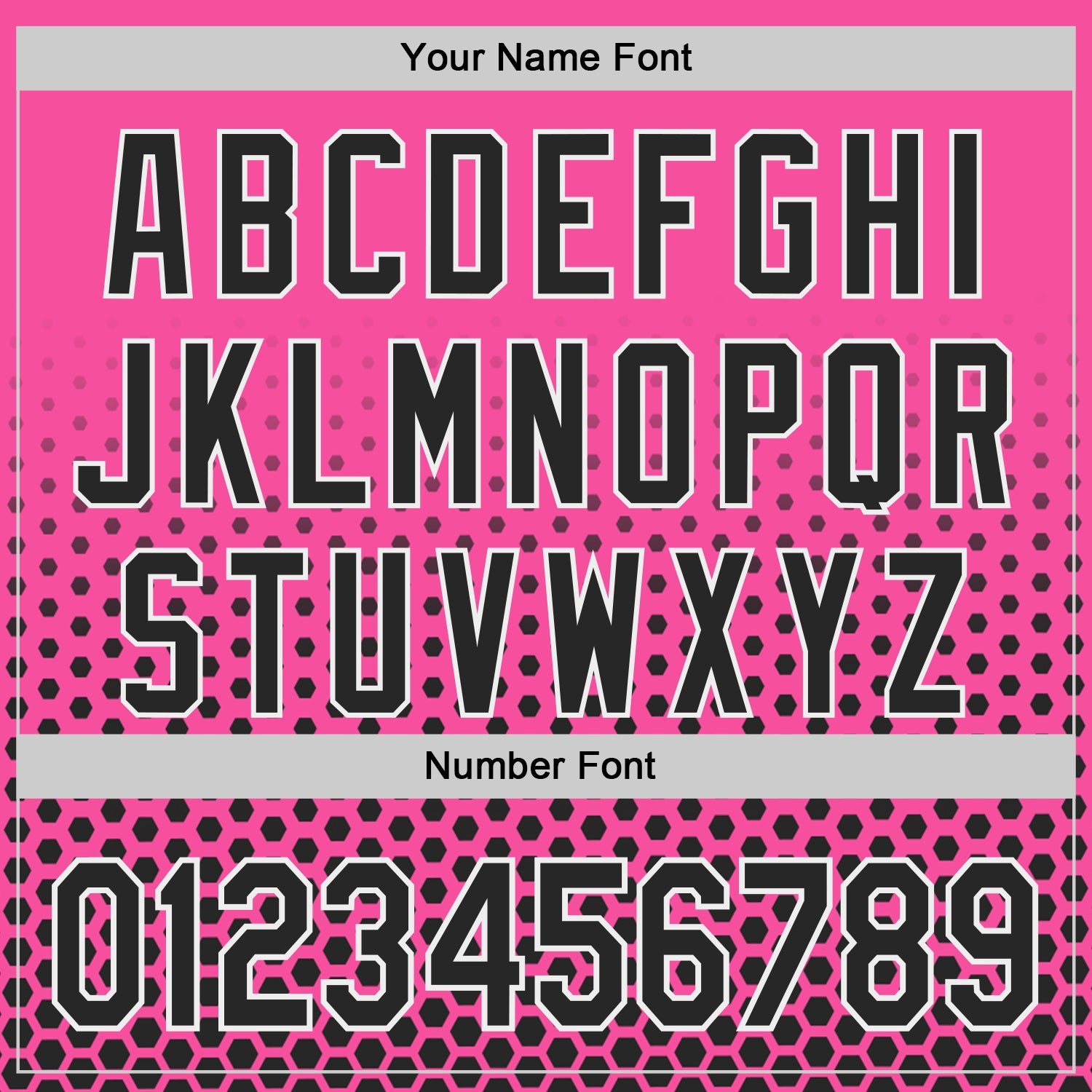 Custom Pink Black-White Geometric Hexagonal Dot Gradient Authentic Baseball Jersey view 5