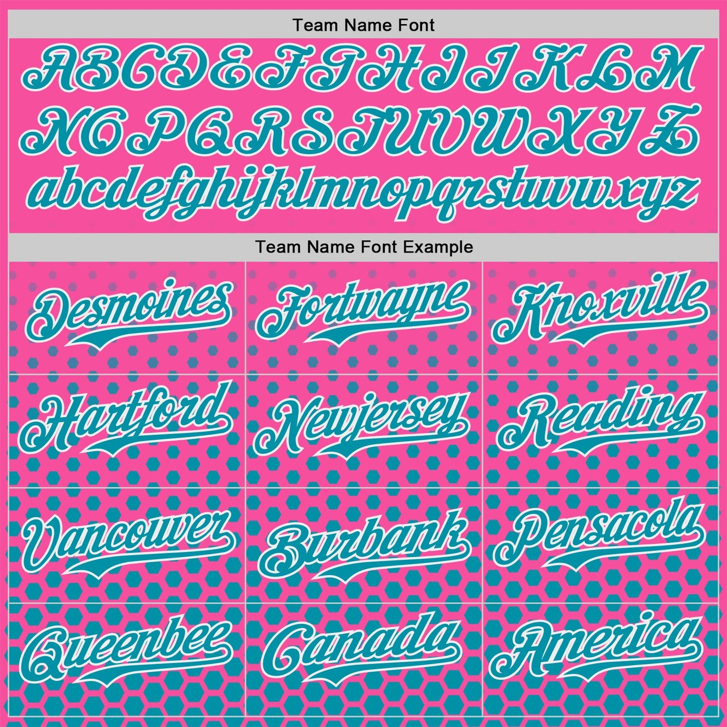 Custom Pink Teal-White Geometric Hexagonal Dot Gradient Authentic Baseball Jersey view 4