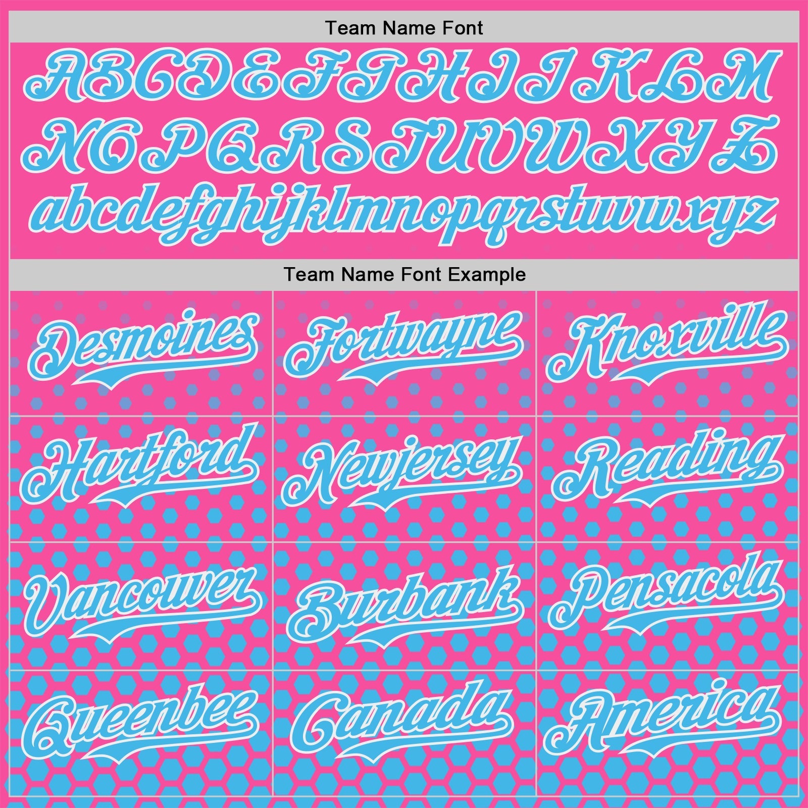 Custom Pink Sky Blue-White Geometric Hexagonal Dot Gradient Authentic Baseball Jersey view 4