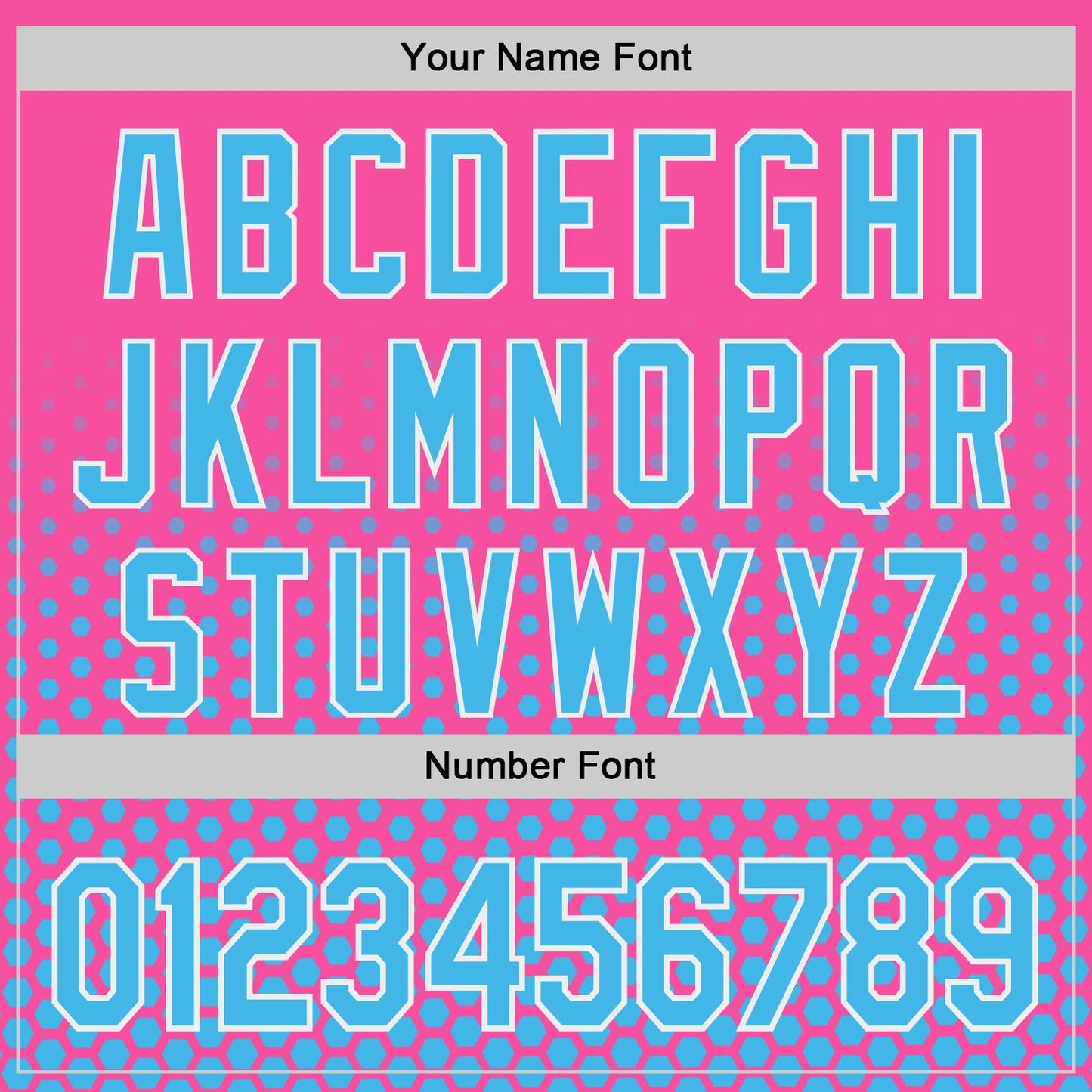 Custom Pink Sky Blue-White Geometric Hexagonal Dot Gradient Authentic Baseball Jersey view 5