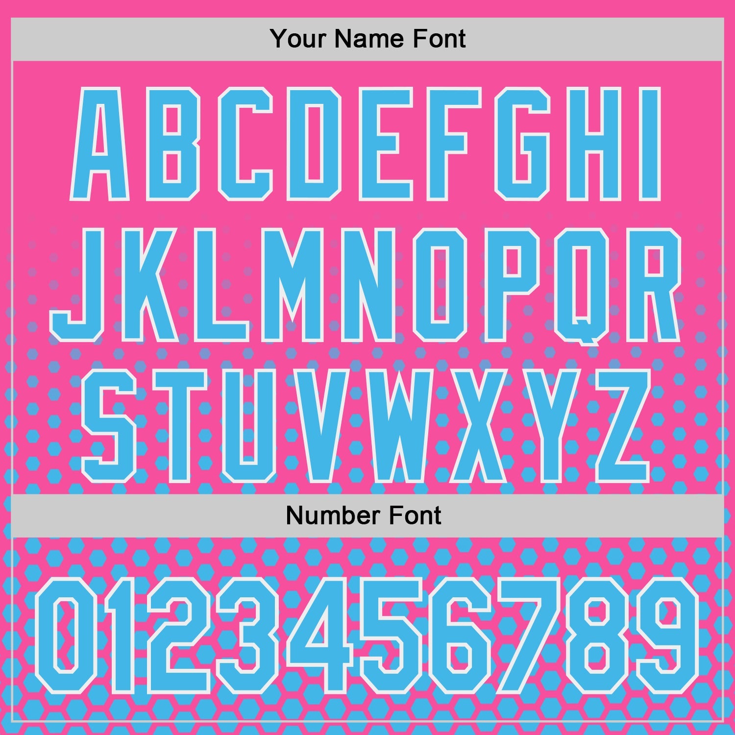 Custom Pink Sky Blue-White Geometric Hexagonal Dot Gradient Authentic Baseball Jersey view 5
