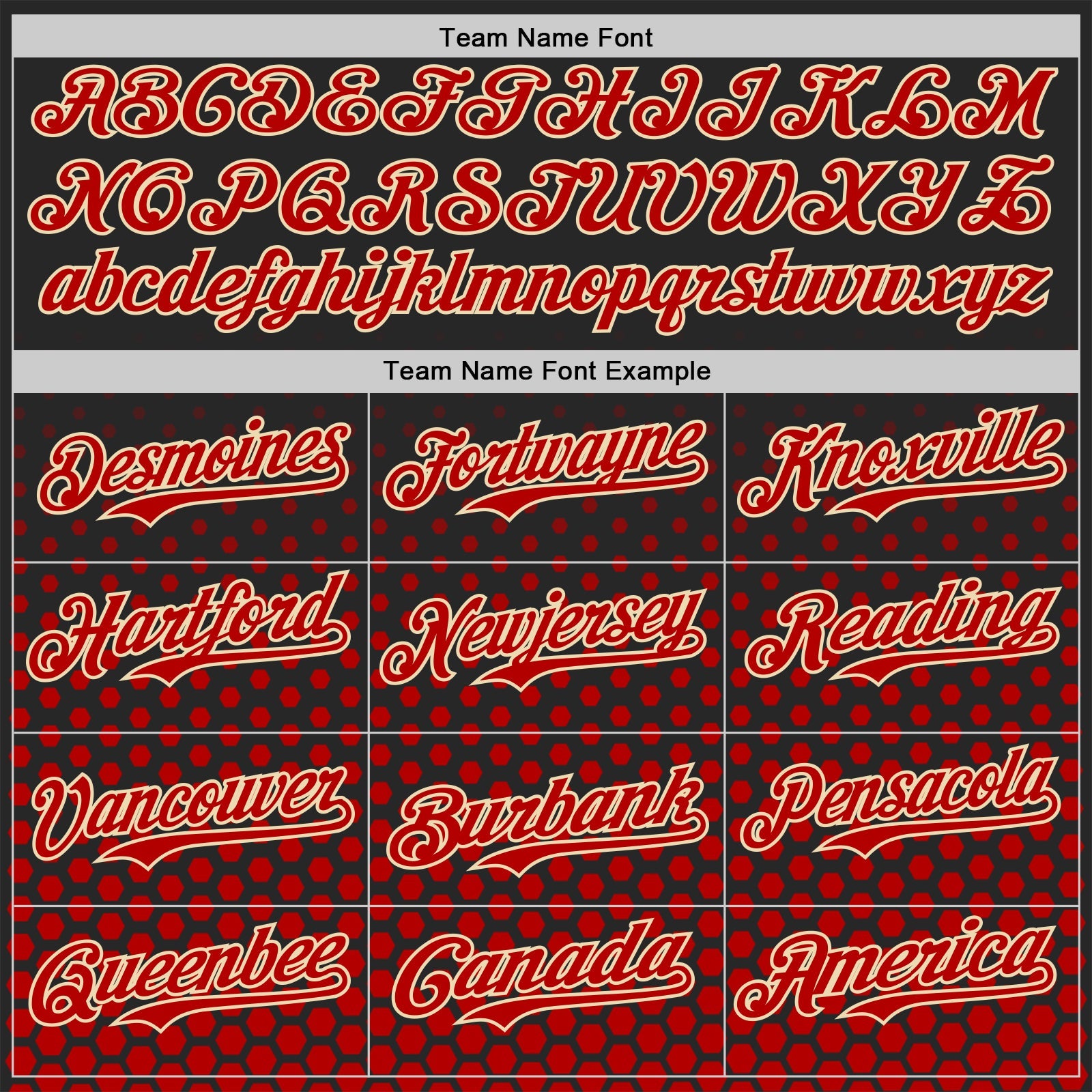 Custom Black Red-Cream Geometric Hexagonal Dot Gradient Authentic Baseball Jersey view 4