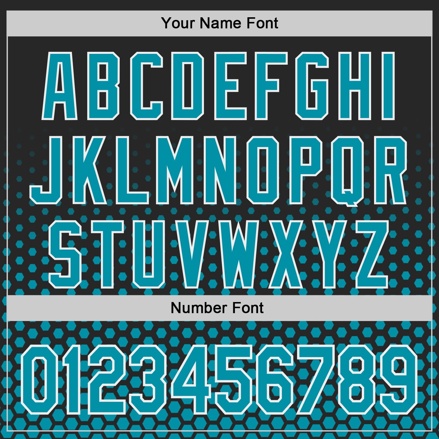 Custom Black Teal-White Geometric Hexagonal Dot Gradient Authentic Baseball Jersey view 5