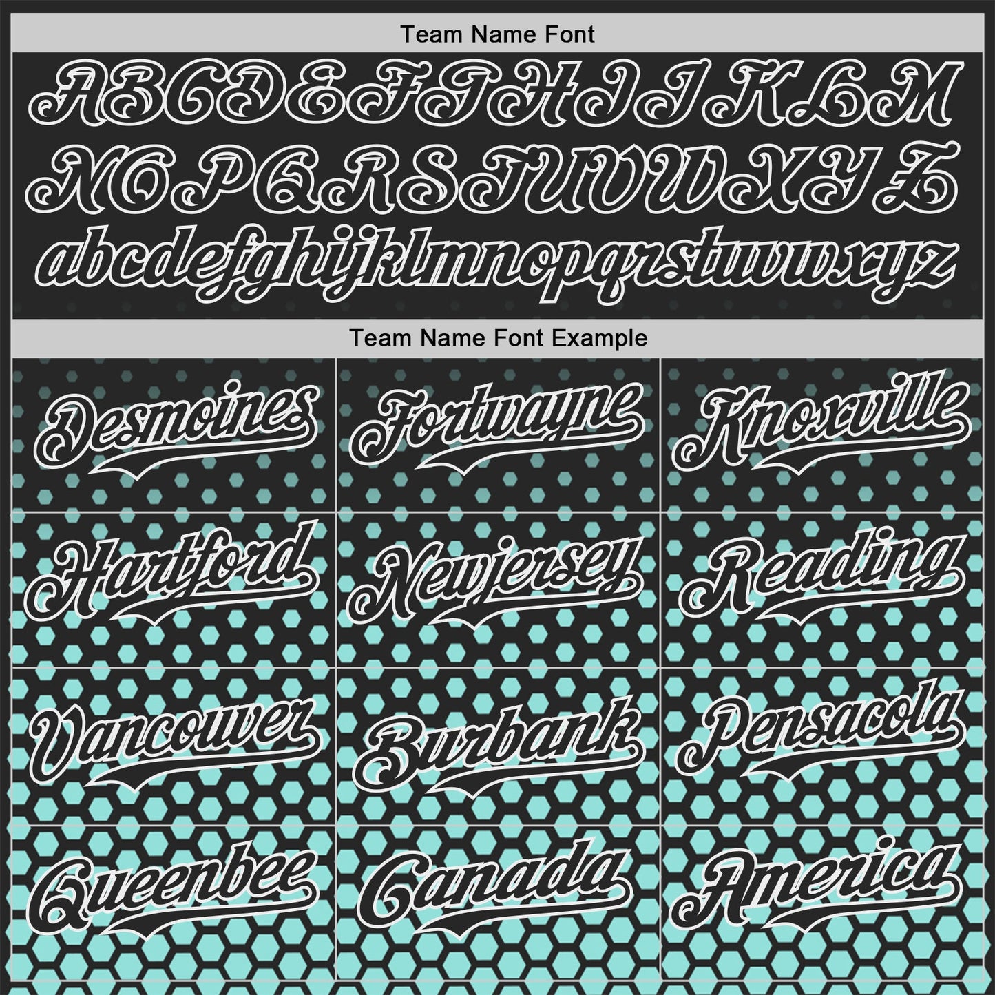 Custom Black Ice Blue-White Geometric Hexagonal Dot Gradient Authentic Baseball Jersey view 4