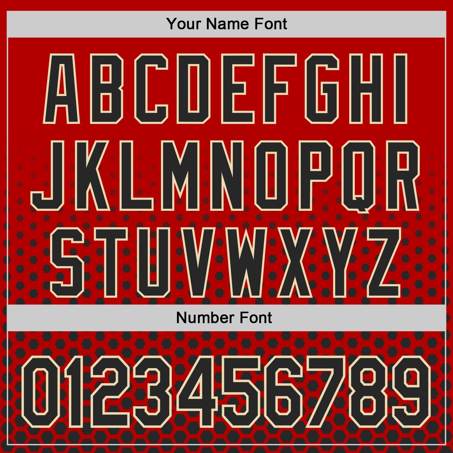 Custom Red Black-Cream Geometric Hexagonal Dot Gradient Authentic Baseball Jersey view 5