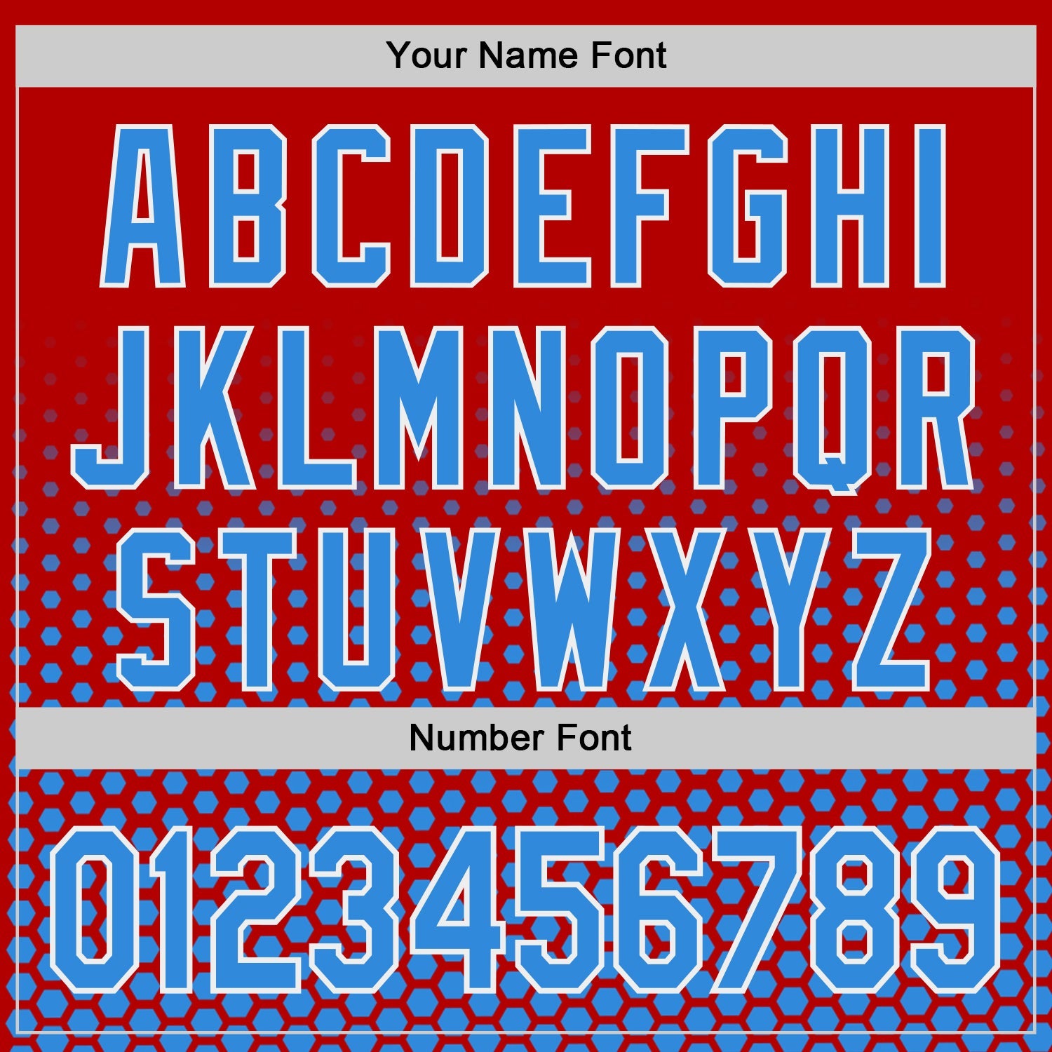 Custom Red Electric Blue-White Geometric Hexagonal Dot Gradient Authentic Baseball Jersey view 5