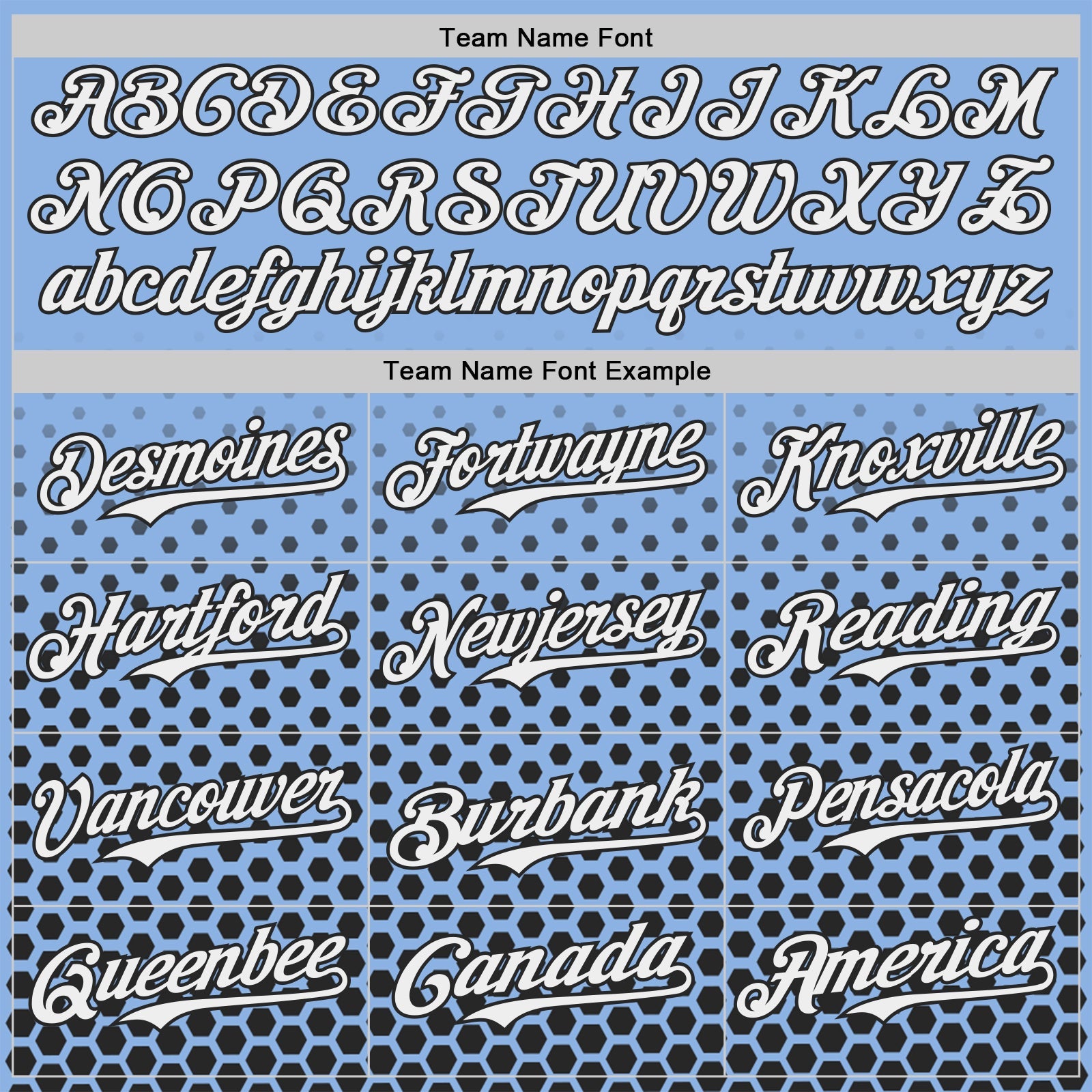 Custom Light Blue White-Black Geometric Hexagonal Dot Gradient Authentic Baseball Jersey view 4