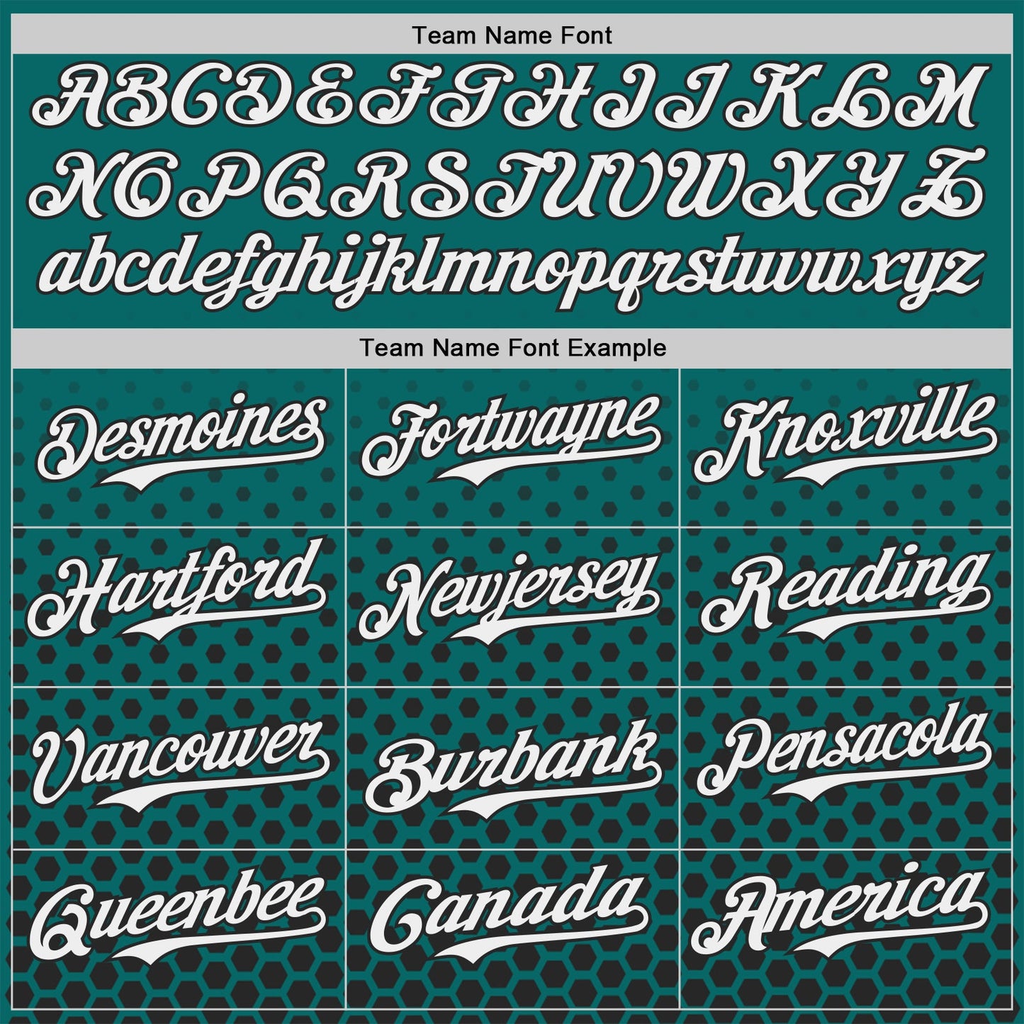 Custom Teal White-Black Geometric Hexagonal Dot Gradient Authentic Baseball Jersey view 4