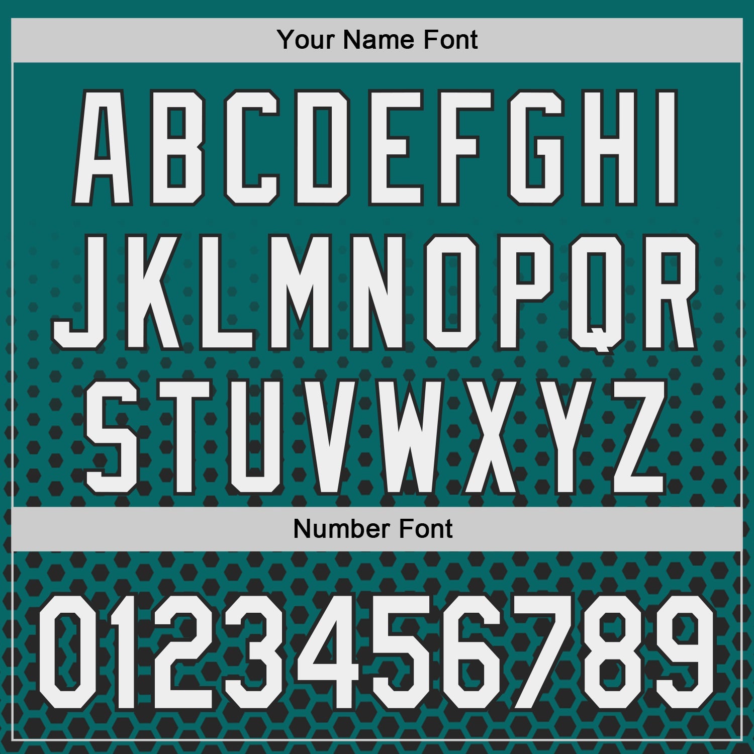 Custom Teal White-Black Geometric Hexagonal Dot Gradient Authentic Baseball Jersey view 5