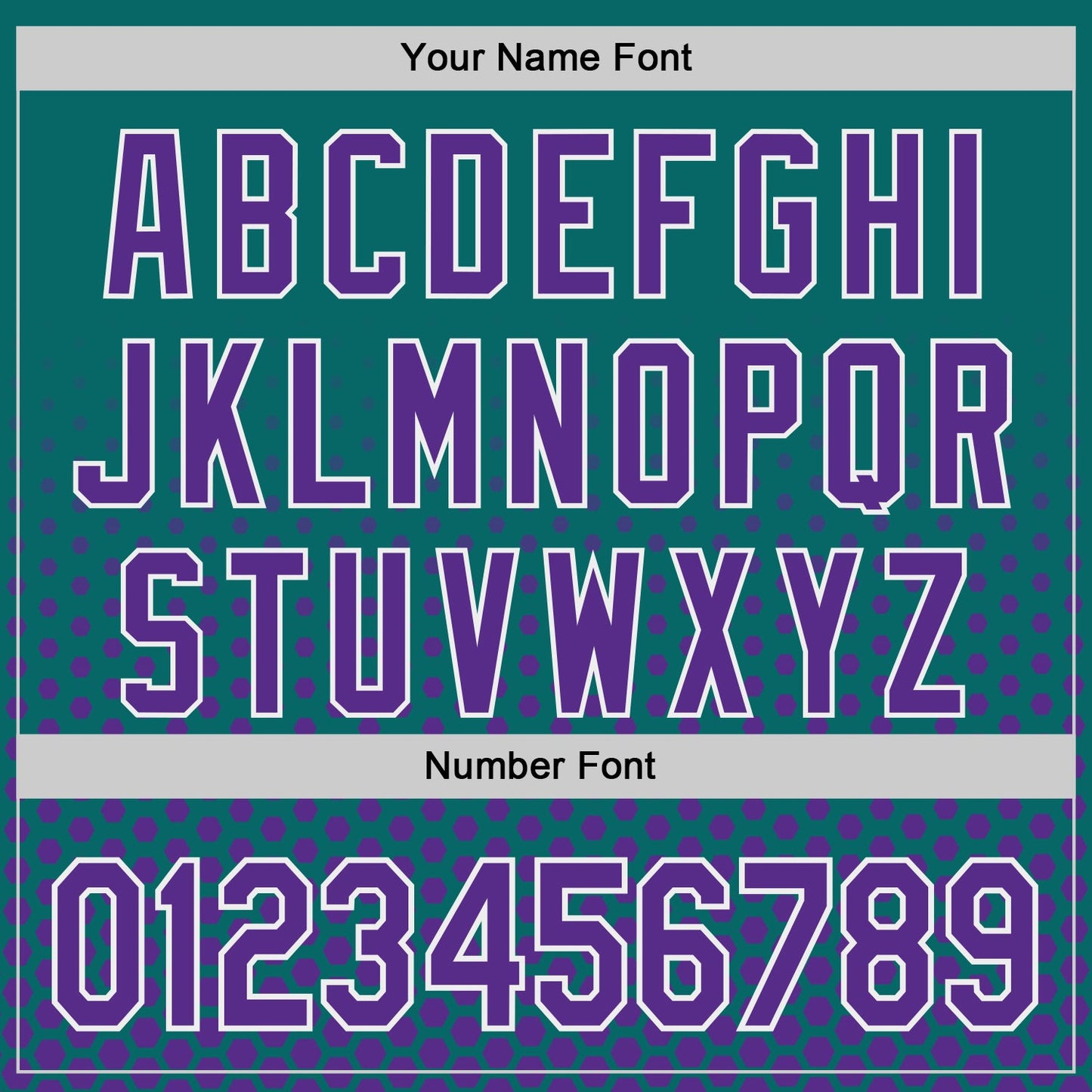 Custom Teal Purple-White Geometric Hexagonal Dot Gradient Authentic Baseball Jersey view 5