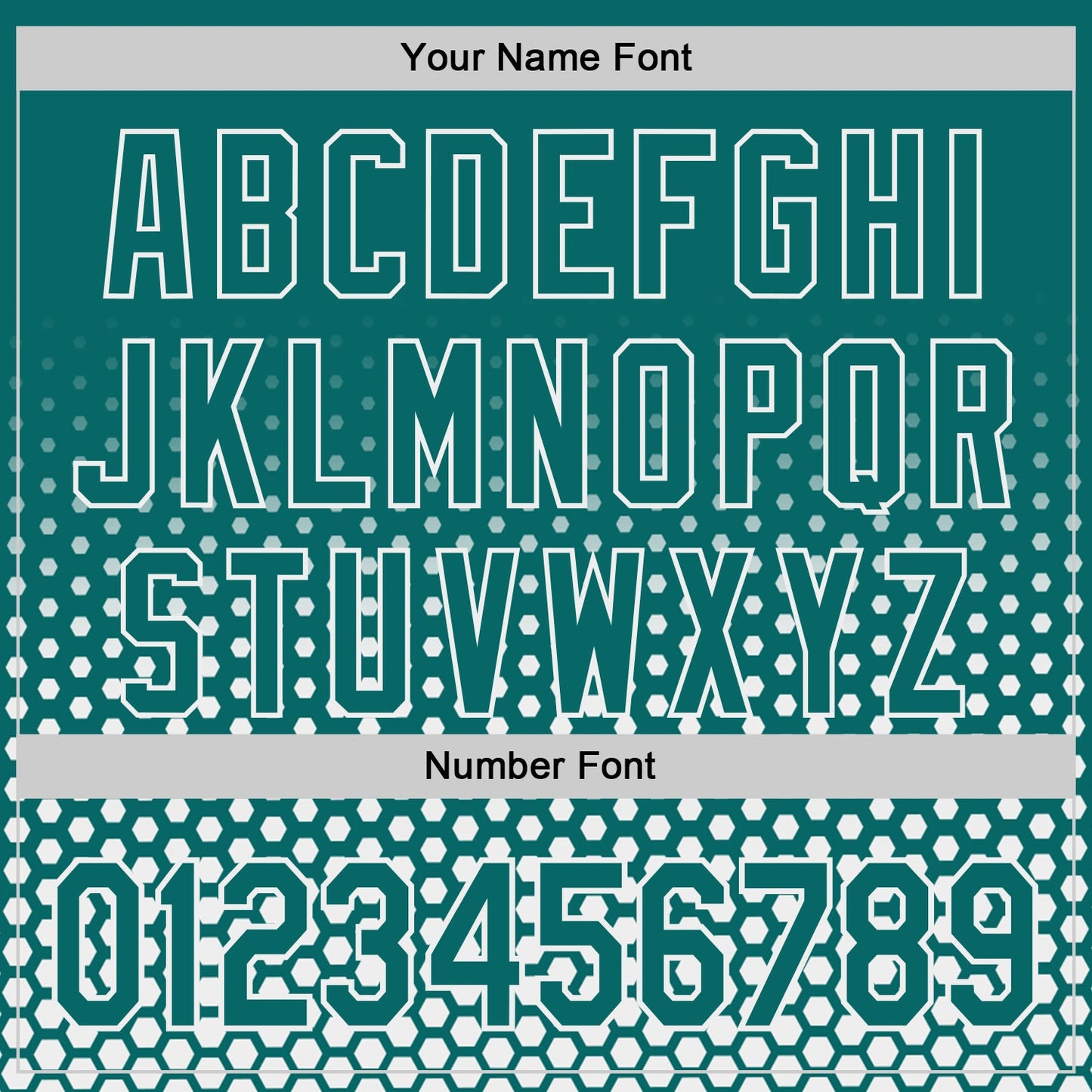 Custom Teal-White Geometric Hexagonal Dot Gradient Authentic Baseball Jersey view 5