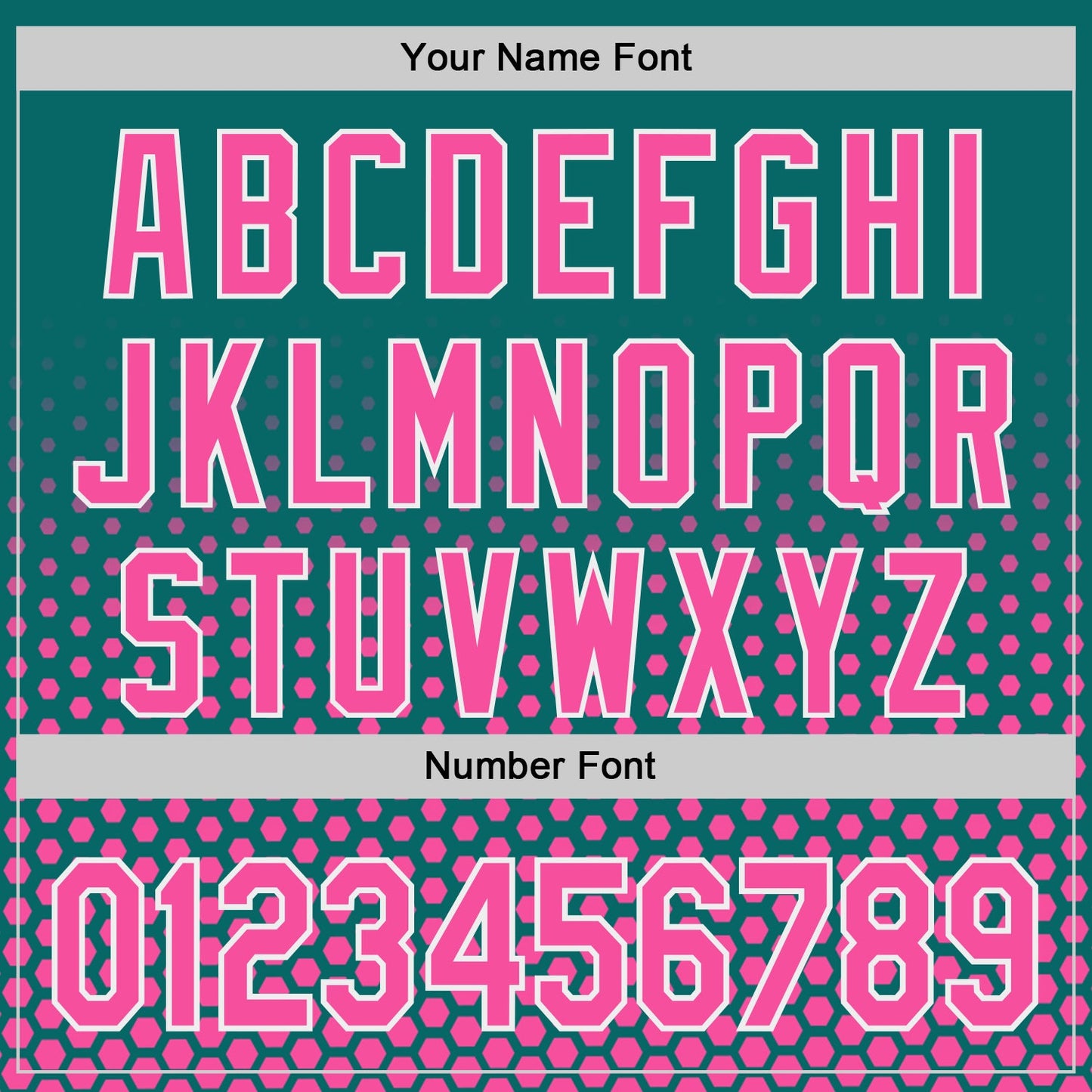 Custom Teal Pink-White Geometric Hexagonal Dot Gradient Authentic Baseball Jersey view 5