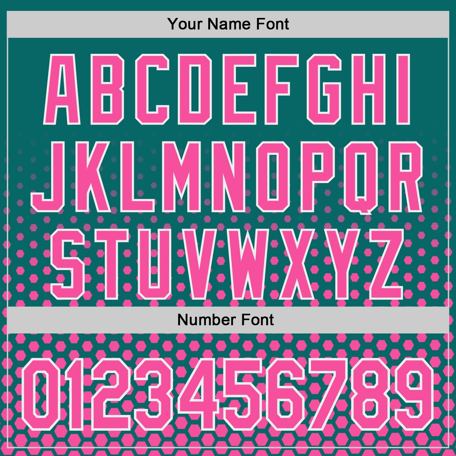 Custom Teal Pink-White Geometric Hexagonal Dot Gradient Authentic Baseball Jersey view 5