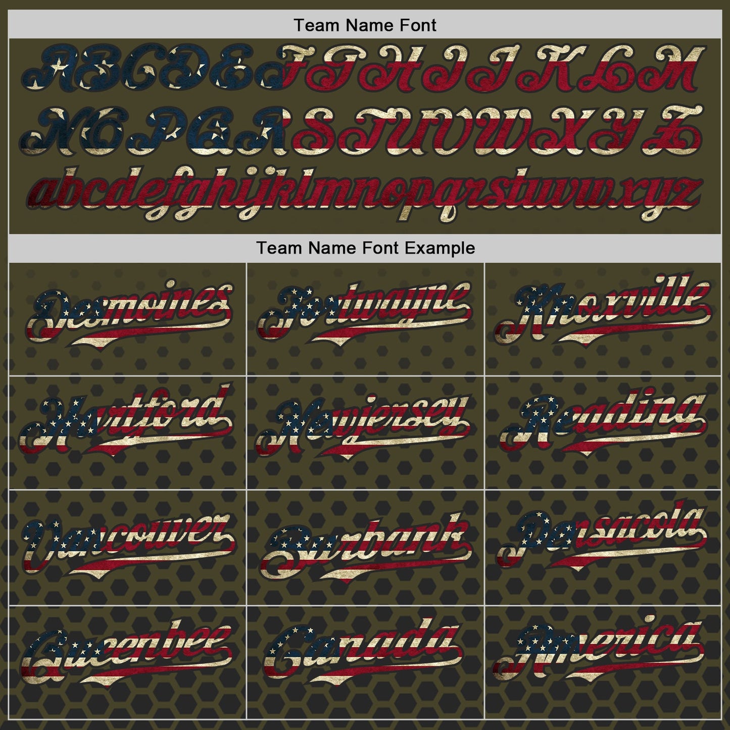 Custom Olive Vintage USA Flag-Black Geometric Hexagonal Dot Gradient Authentic Baseball Jersey view 4