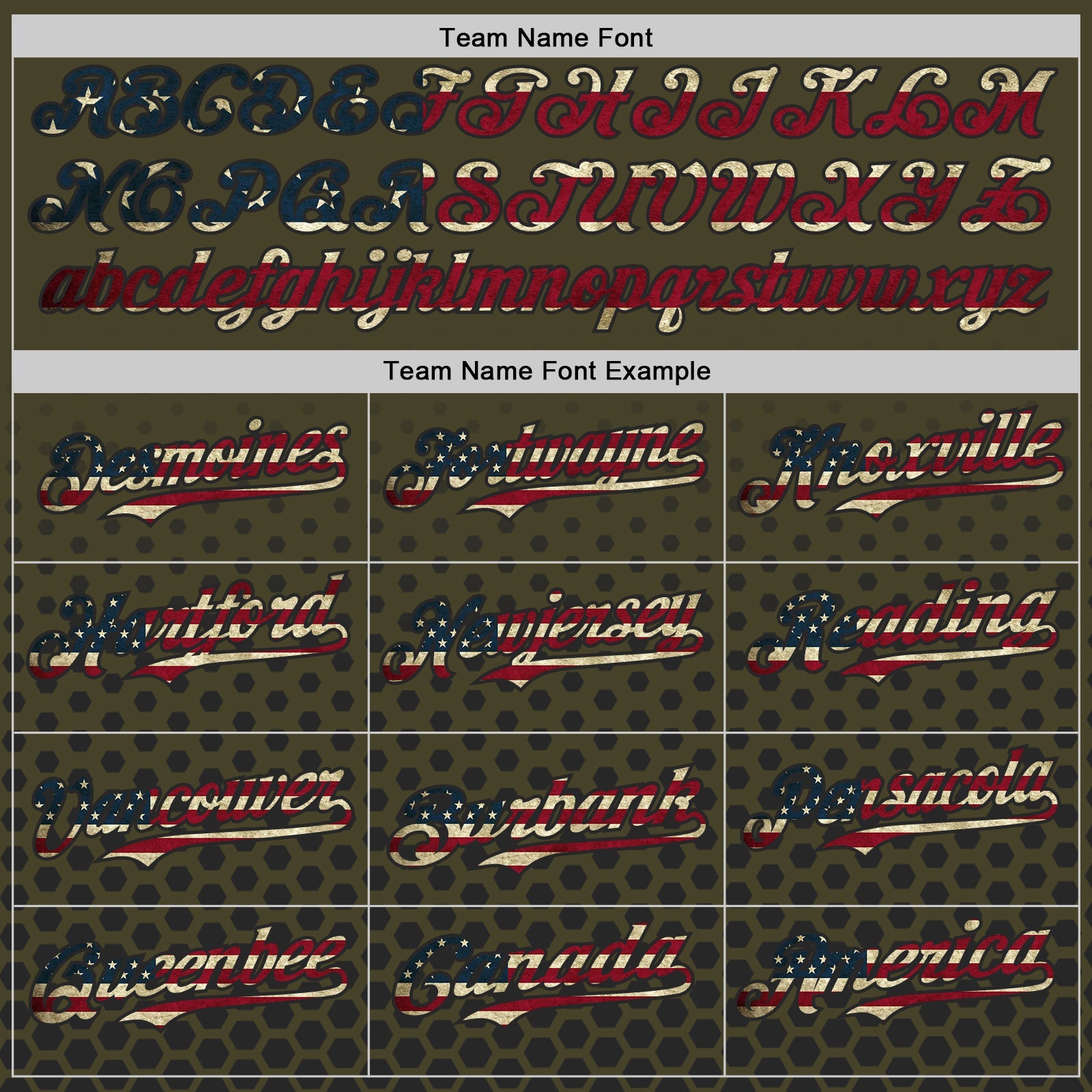 Custom Olive Vintage USA Flag-Black Geometric Hexagonal Dot Gradient Authentic Baseball Jersey view 4