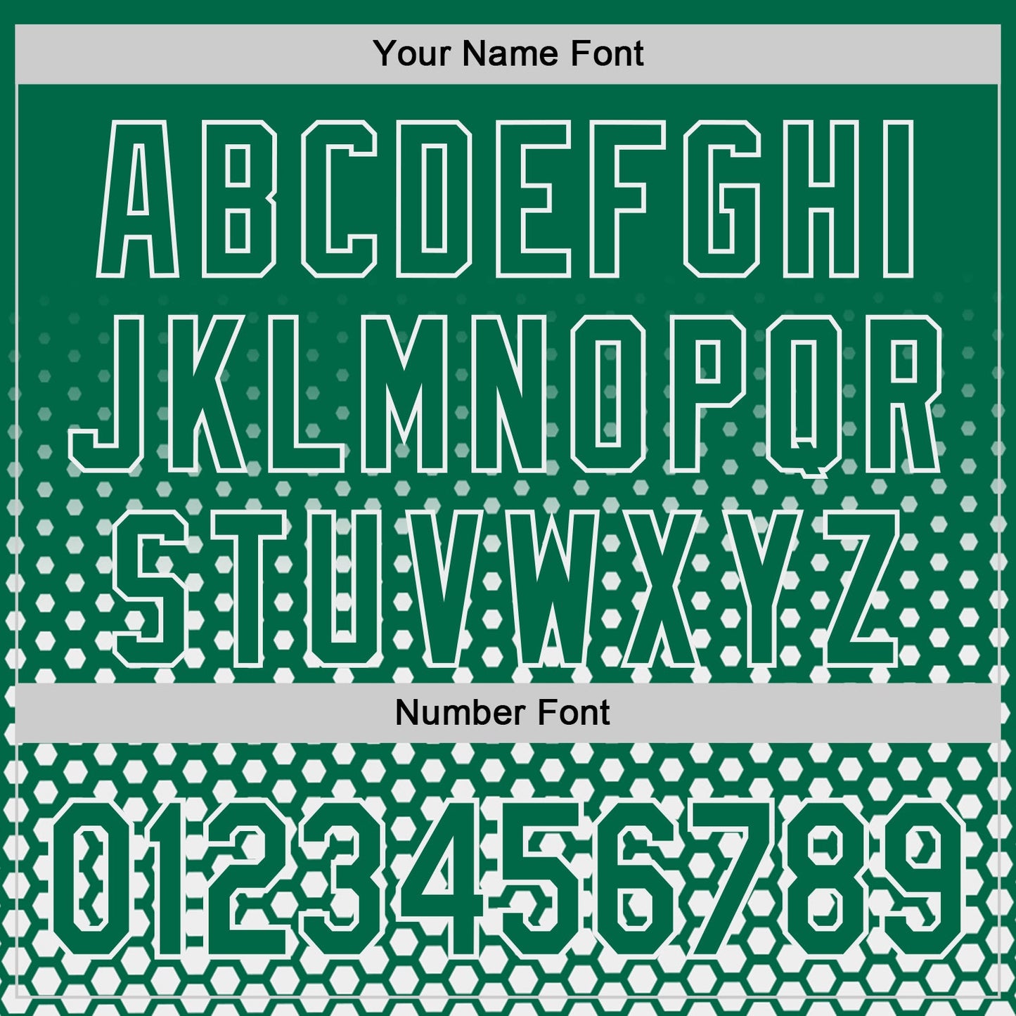 Custom Kelly Green-White Geometric Hexagonal Dot Gradient Authentic Baseball Jersey view 5