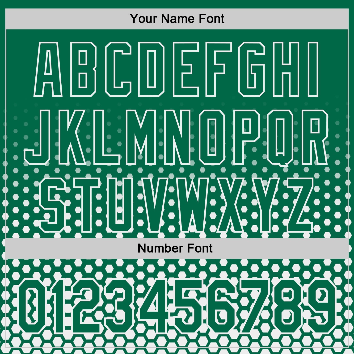 Custom Kelly Green-White Geometric Hexagonal Dot Gradient Authentic Baseball Jersey view 5
