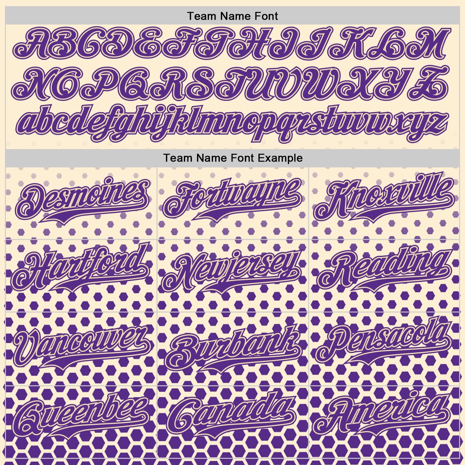 Custom Cream-Purple Geometric Hexagonal Dot Gradient Authentic Baseball Jersey view 4