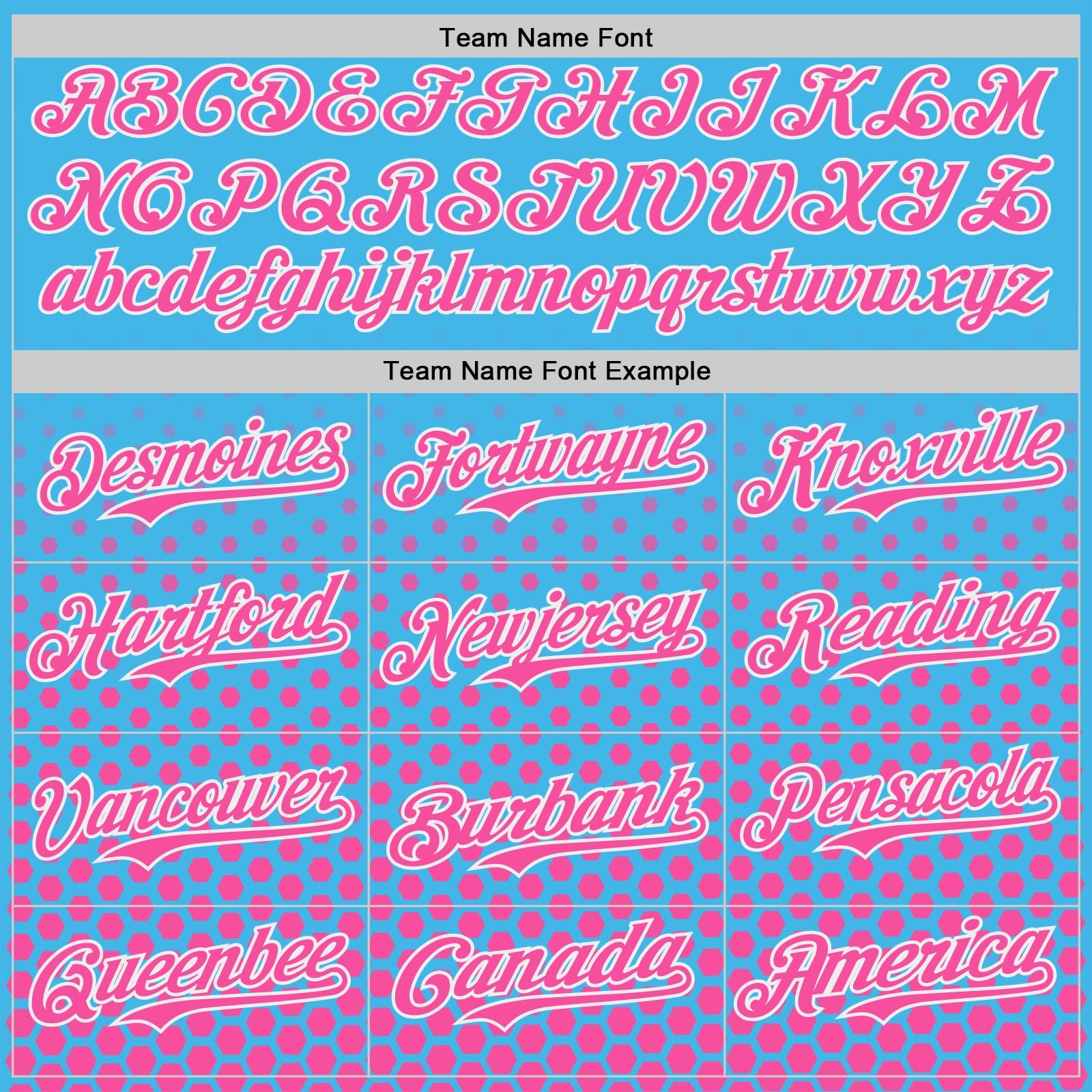 Custom Sky Blue Pink-White Geometric Hexagonal Dot Gradient Authentic Baseball Jersey view 4