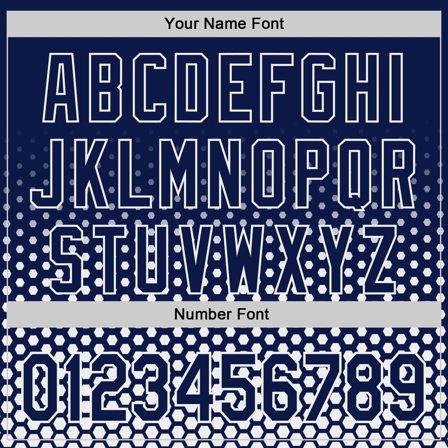 Custom Navy-White Geometric Hexagonal Dot Gradient Authentic Baseball Jersey view 5