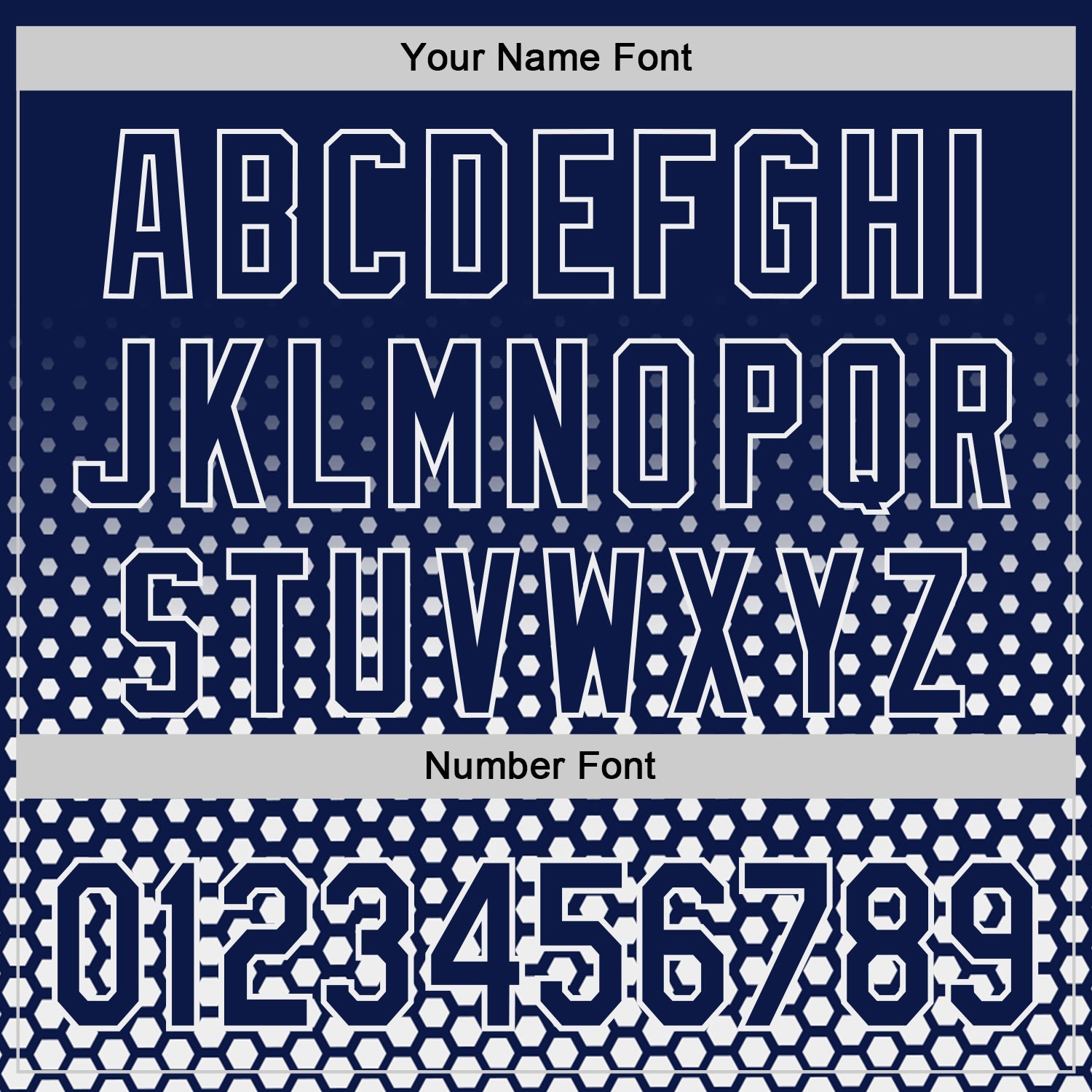 Custom Navy-White Geometric Hexagonal Dot Gradient Authentic Baseball Jersey view 5