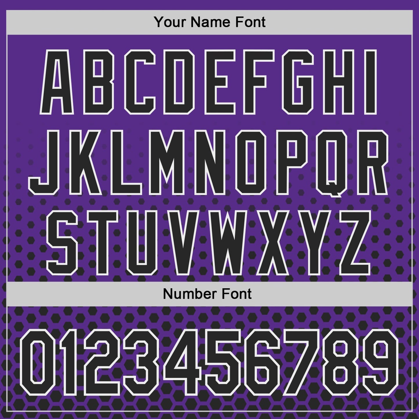 Custom Purple Black-White Geometric Hexagonal Dot Gradient Authentic Baseball Jersey view 5