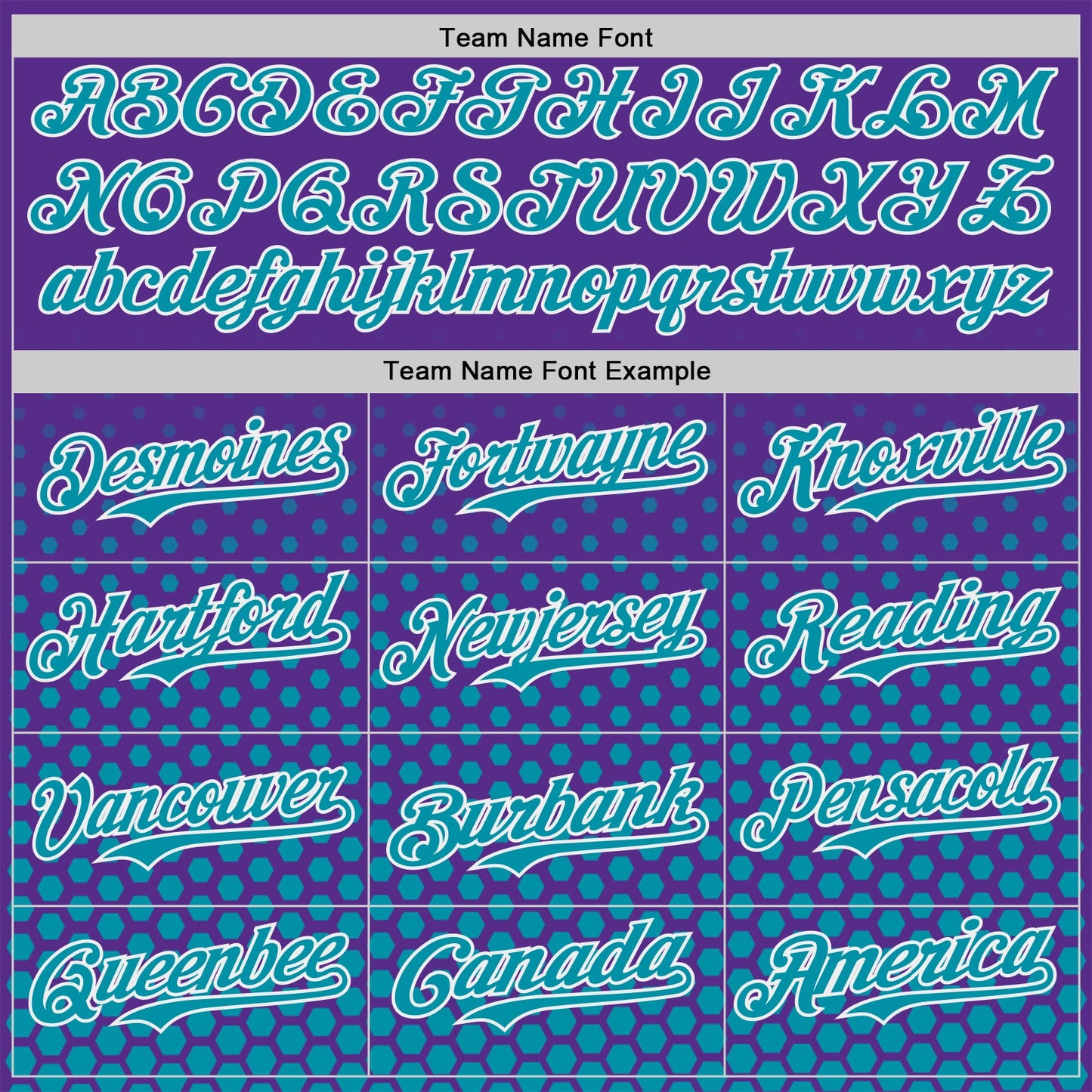 Custom Purple Teal-White Geometric Hexagonal Dot Gradient Authentic Baseball Jersey view 4