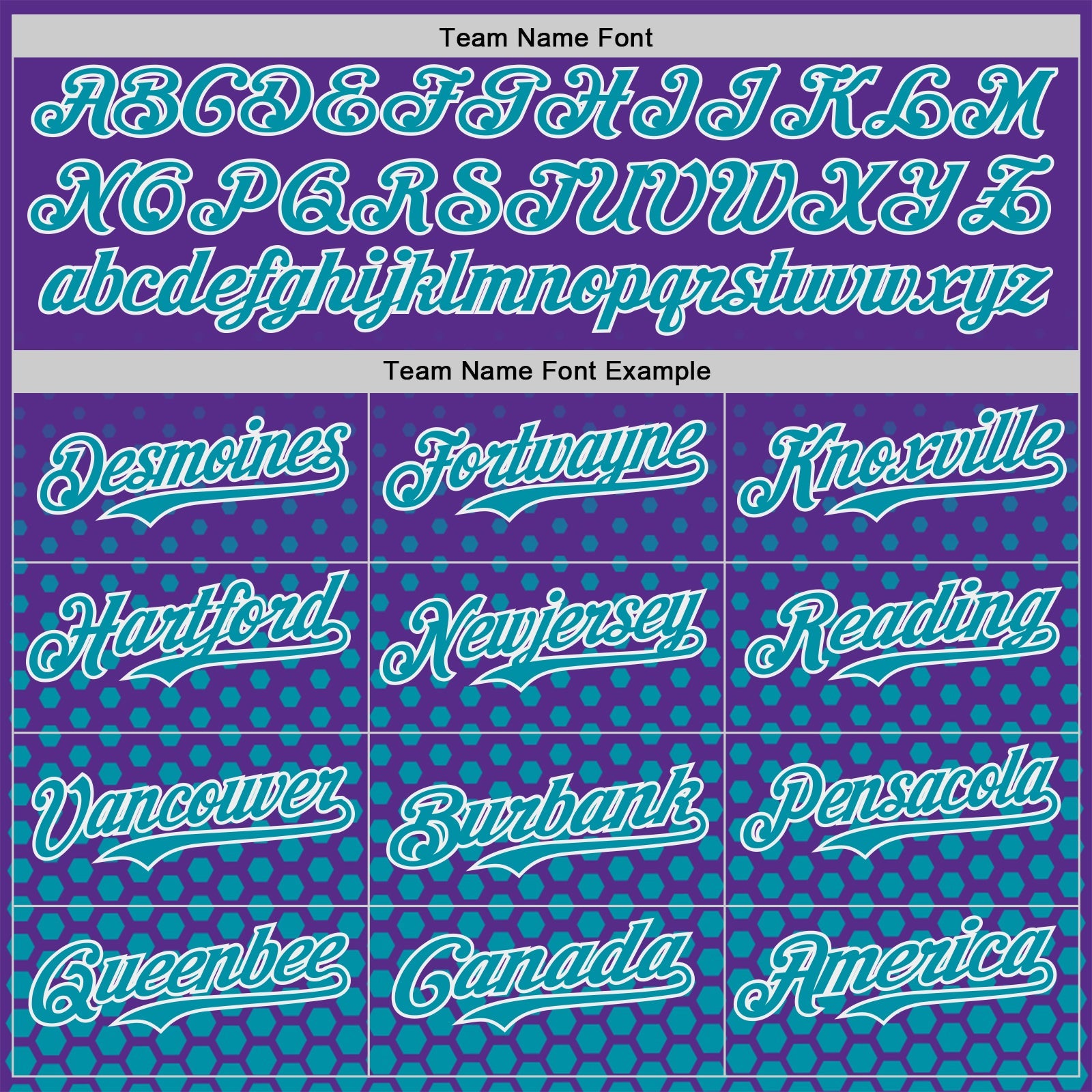 Custom Purple Teal-White Geometric Hexagonal Dot Gradient Authentic Baseball Jersey view 4