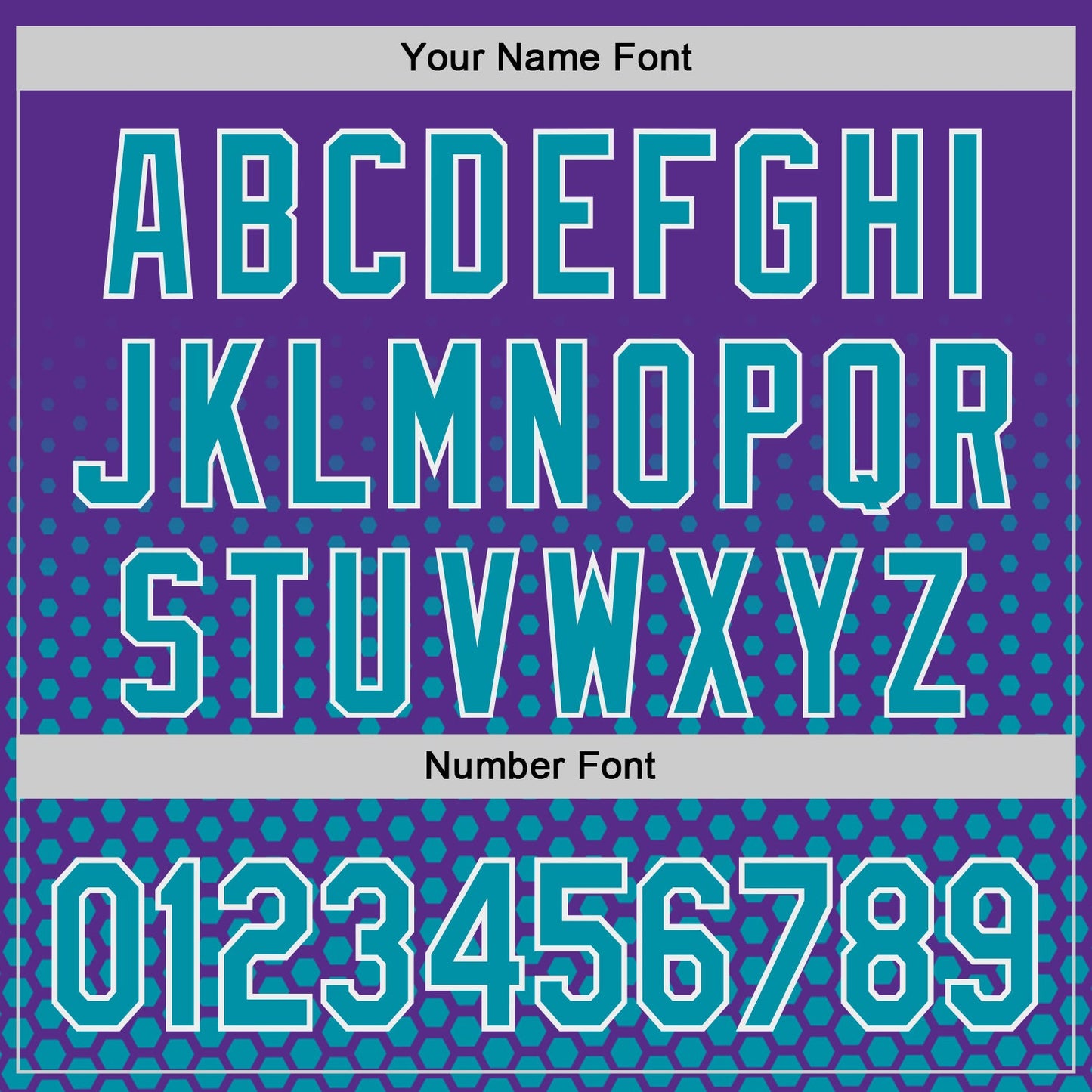 Custom Purple Teal-White Geometric Hexagonal Dot Gradient Authentic Baseball Jersey view 5