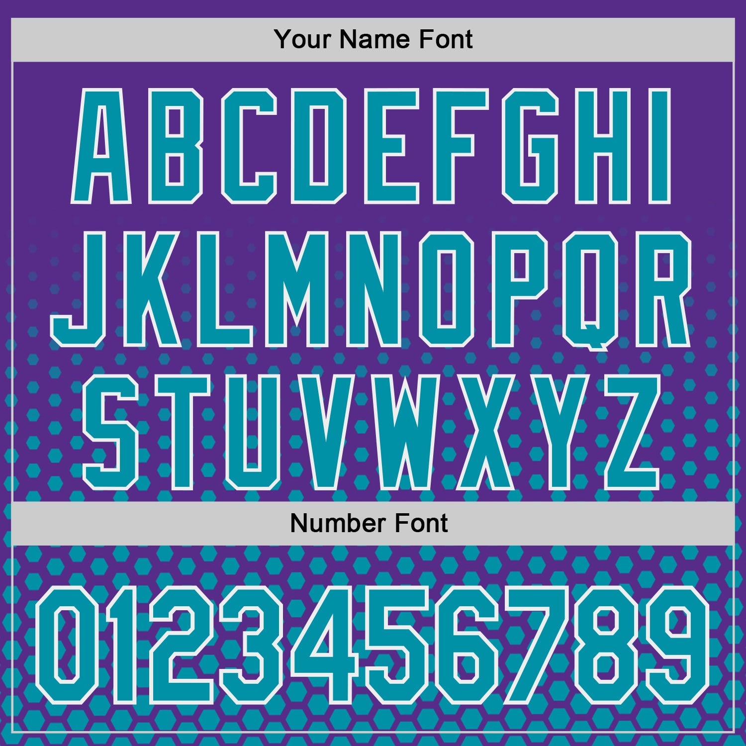 Custom Purple Teal-White Geometric Hexagonal Dot Gradient Authentic Baseball Jersey view 5