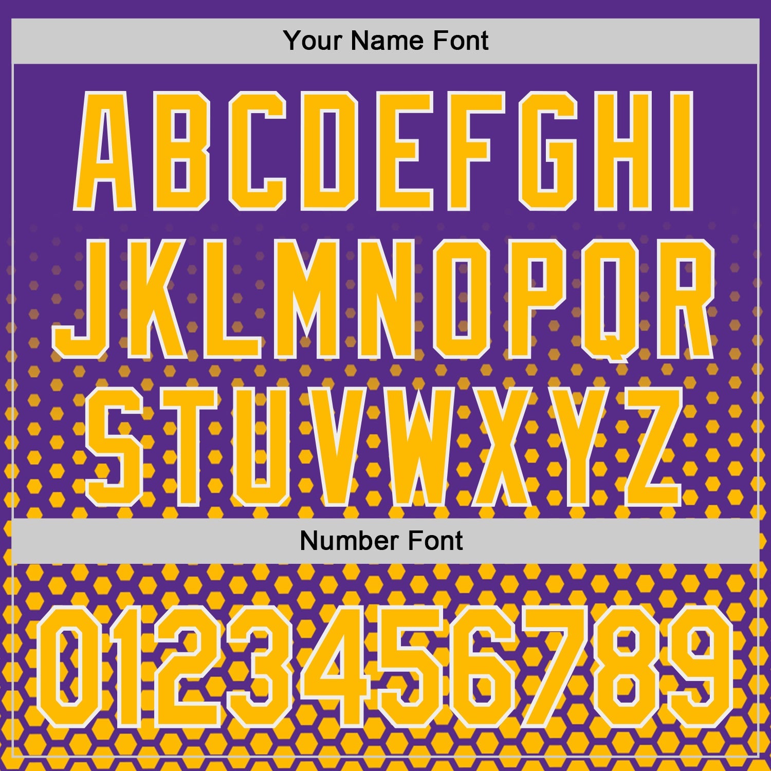Custom Purple Gold-White Geometric Hexagonal Dot Gradient Authentic Baseball Jersey view 5