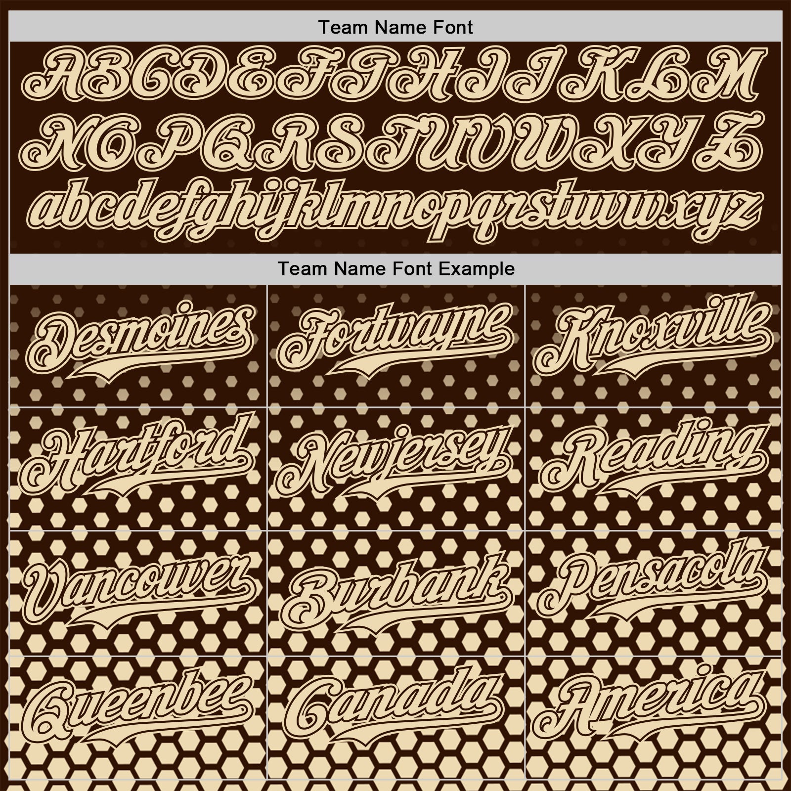 Custom Brown-Cream Geometric Hexagonal Dot Gradient Authentic Baseball Jersey view 4
