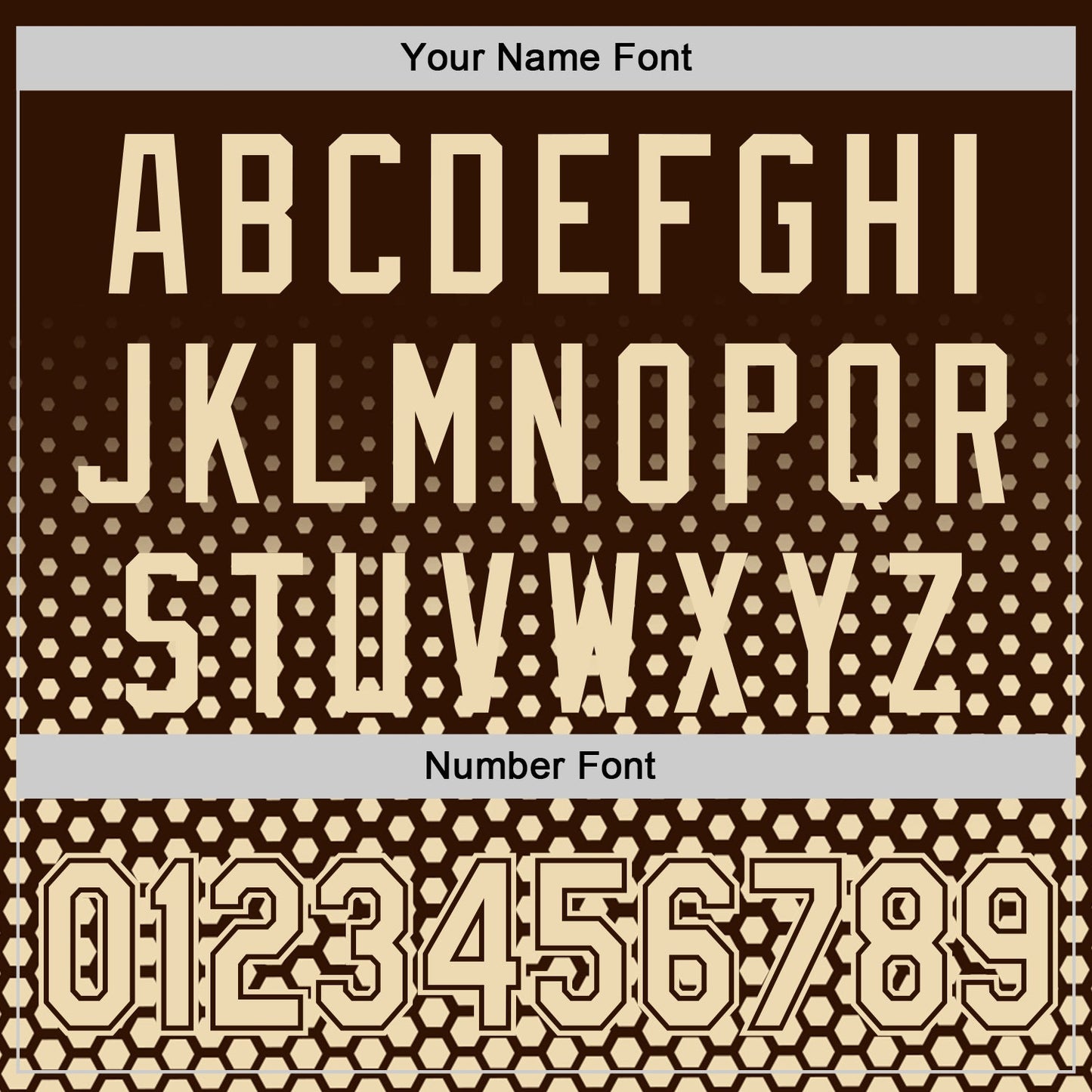 Custom Brown-Cream Geometric Hexagonal Dot Gradient Authentic Baseball Jersey view 5