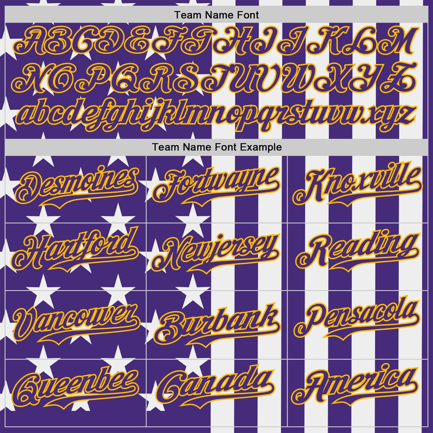 Custom Purple White-Gold USA Flag Patriotic Split Stars and Stripes Authentic Baseball Jersey view 4