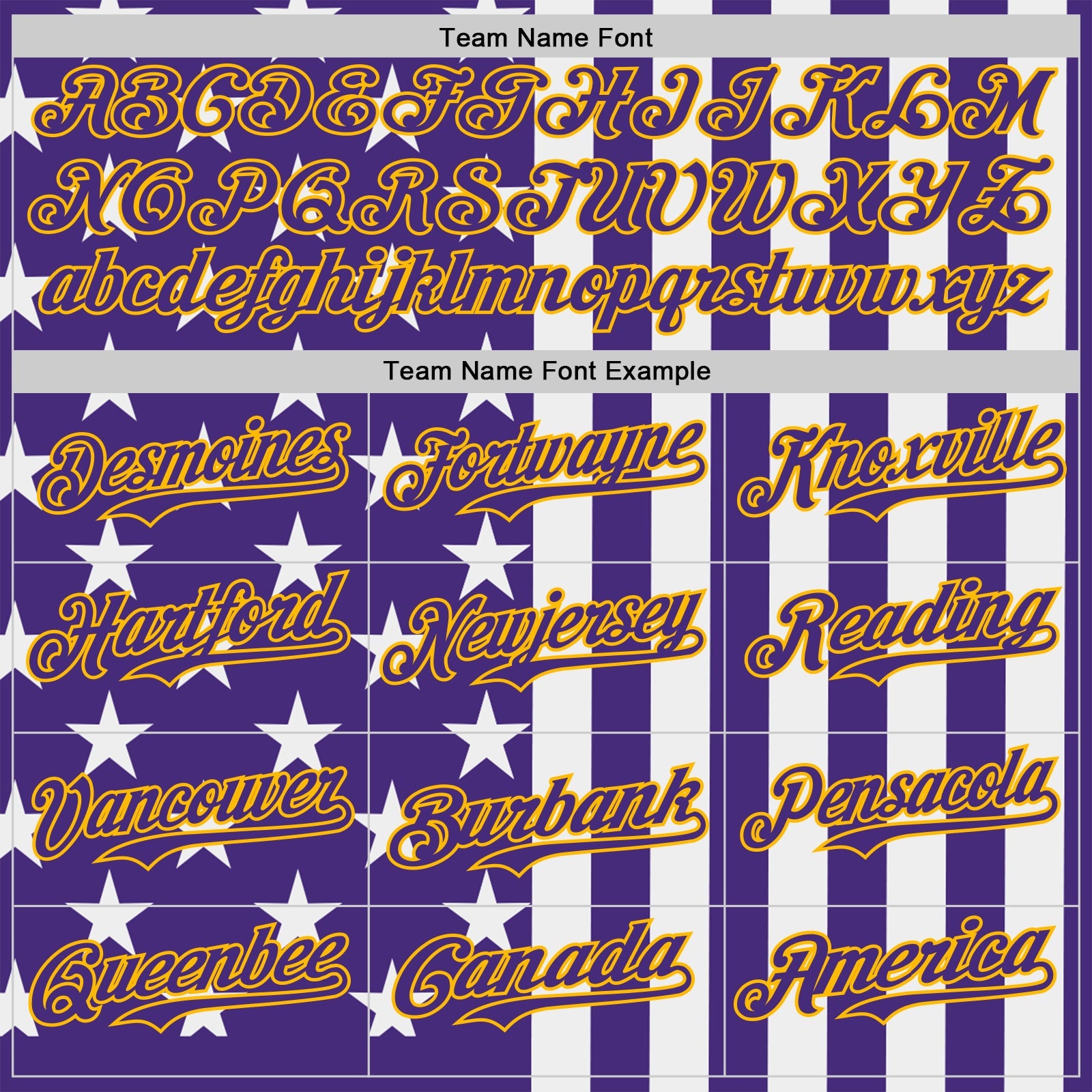 Custom Purple White-Gold USA Flag Patriotic Split Stars and Stripes Authentic Baseball Jersey view 4