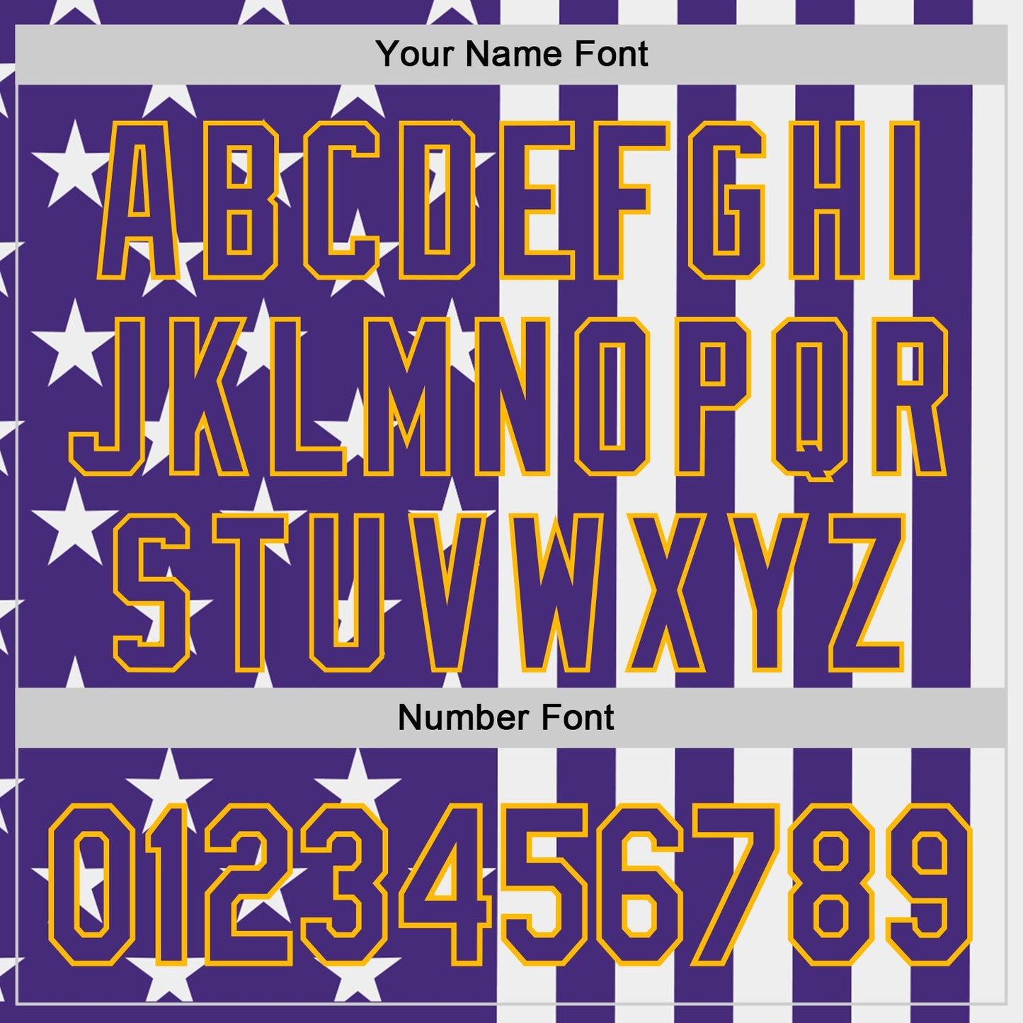 Custom Purple White-Gold USA Flag Patriotic Split Stars and Stripes Authentic Baseball Jersey view 5
