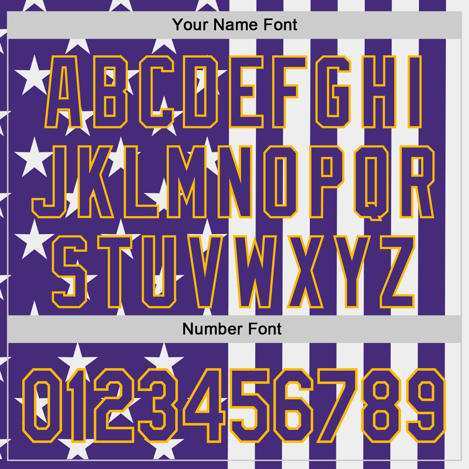 Custom Purple White-Gold USA Flag Patriotic Split Stars and Stripes Authentic Baseball Jersey view 5