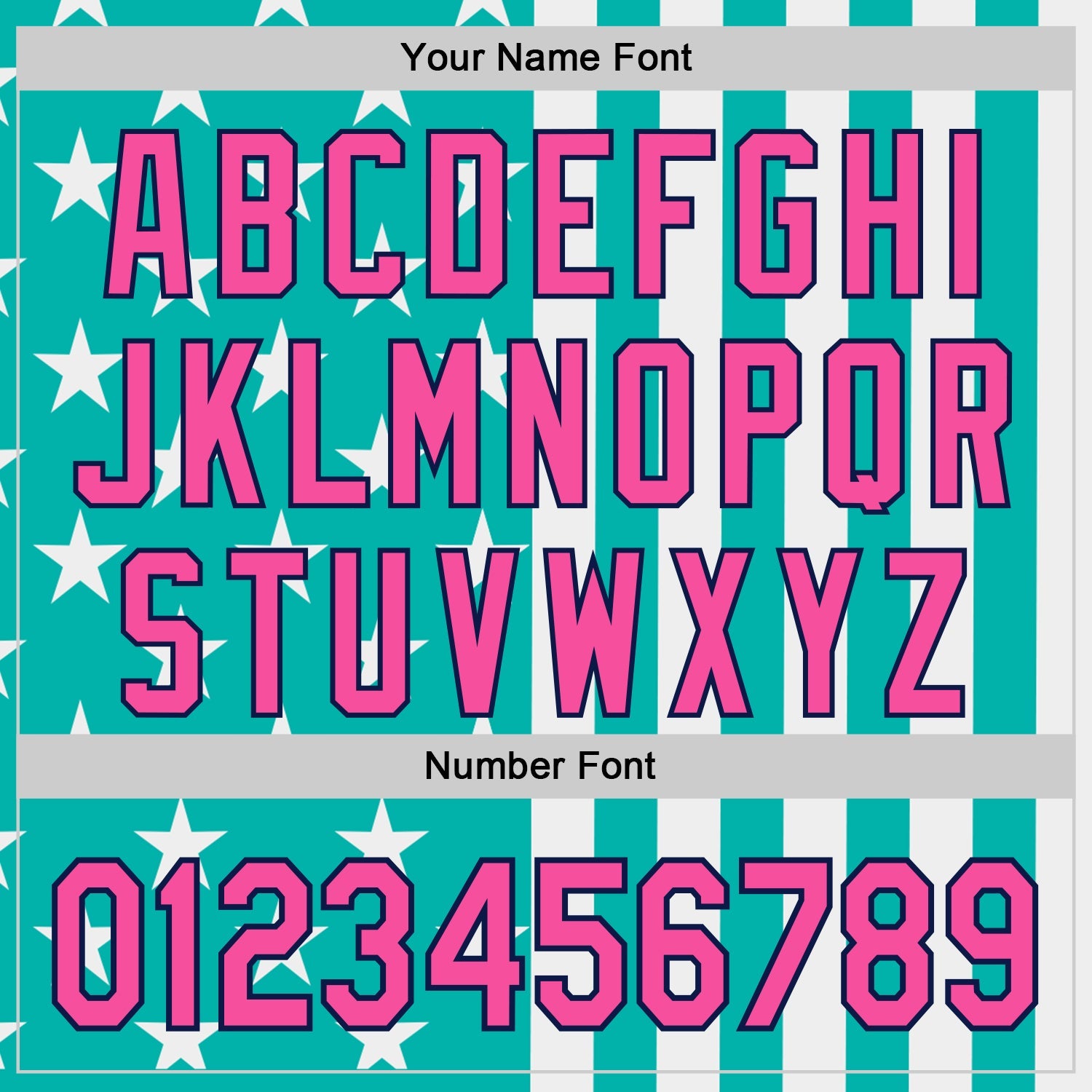 Custom Aqua Pink White-Navy USA Flag Patriotic Split Stars and Stripes Authentic Baseball Jersey view 5